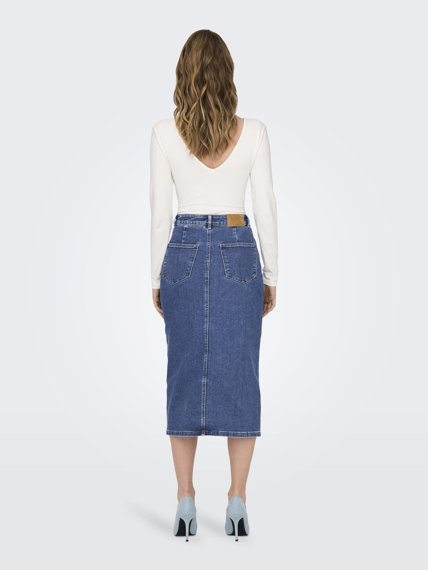 Only Jeans rok ONLSIRI FRONT SLIT SKIRT DNM GUA NOOS