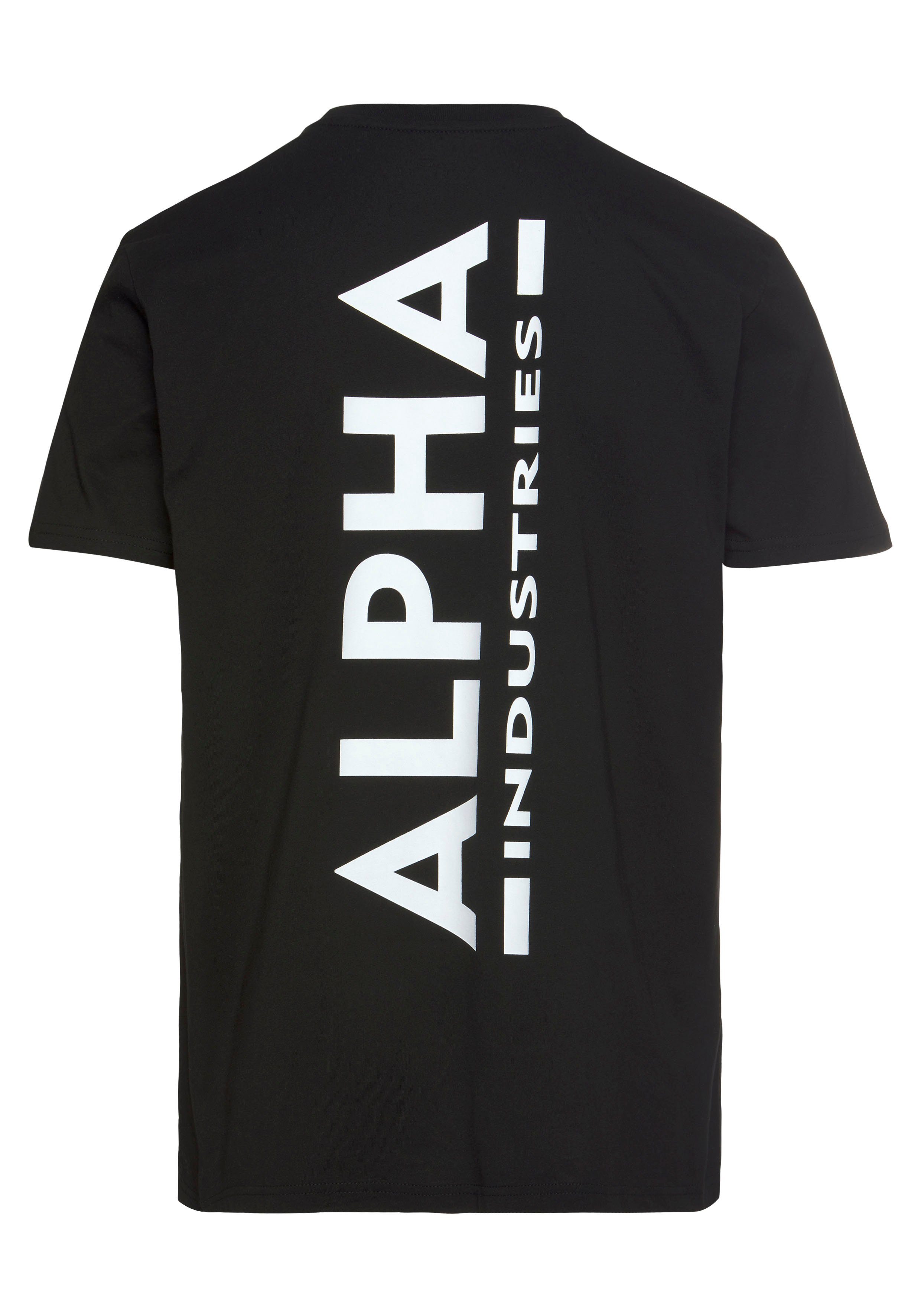 Alpha Industries Shirt met ronde hals Backprint T