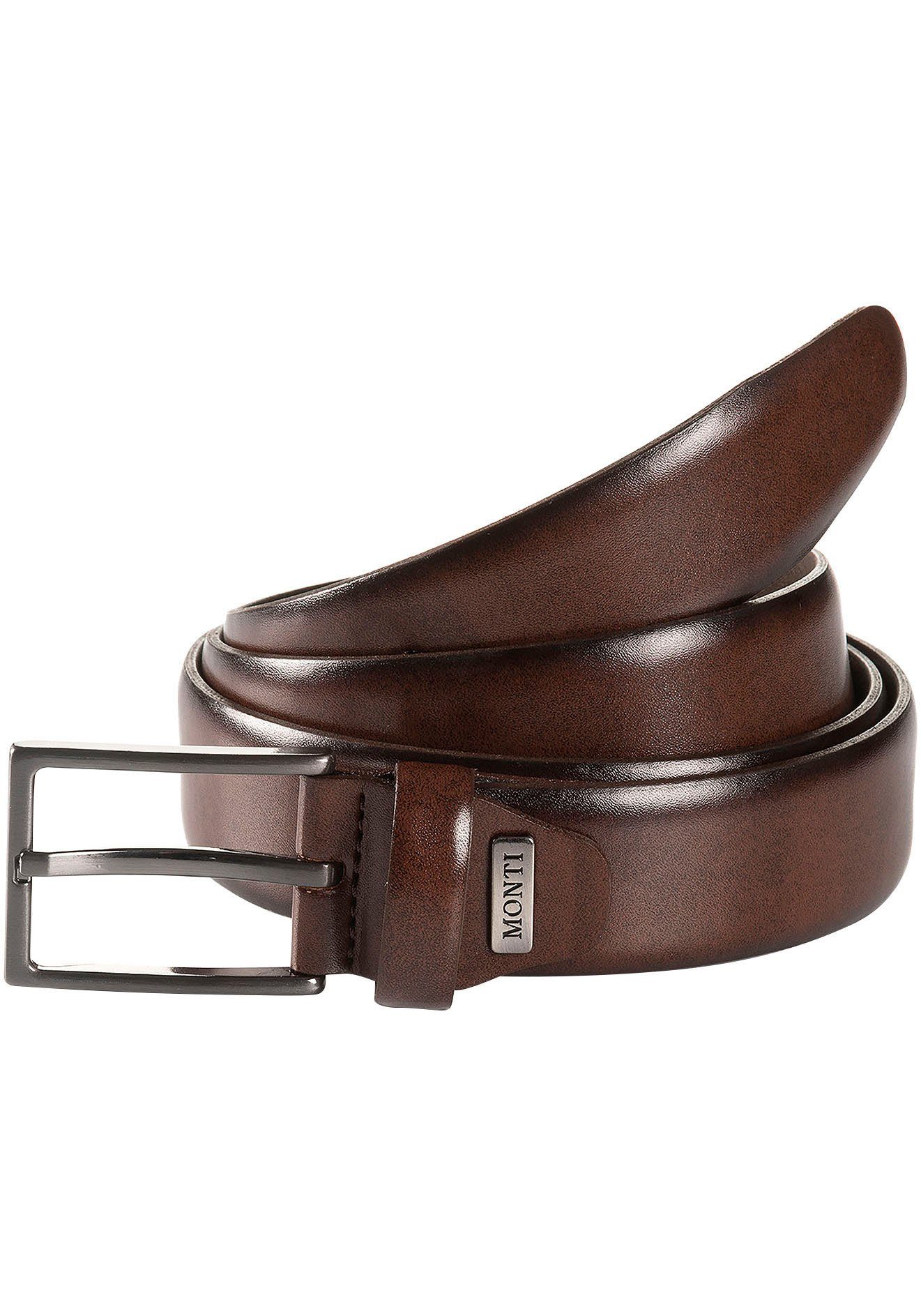 MONTI Synthetische riem Chicago 3,0 cm breed, klassiek-business, inkortbaar