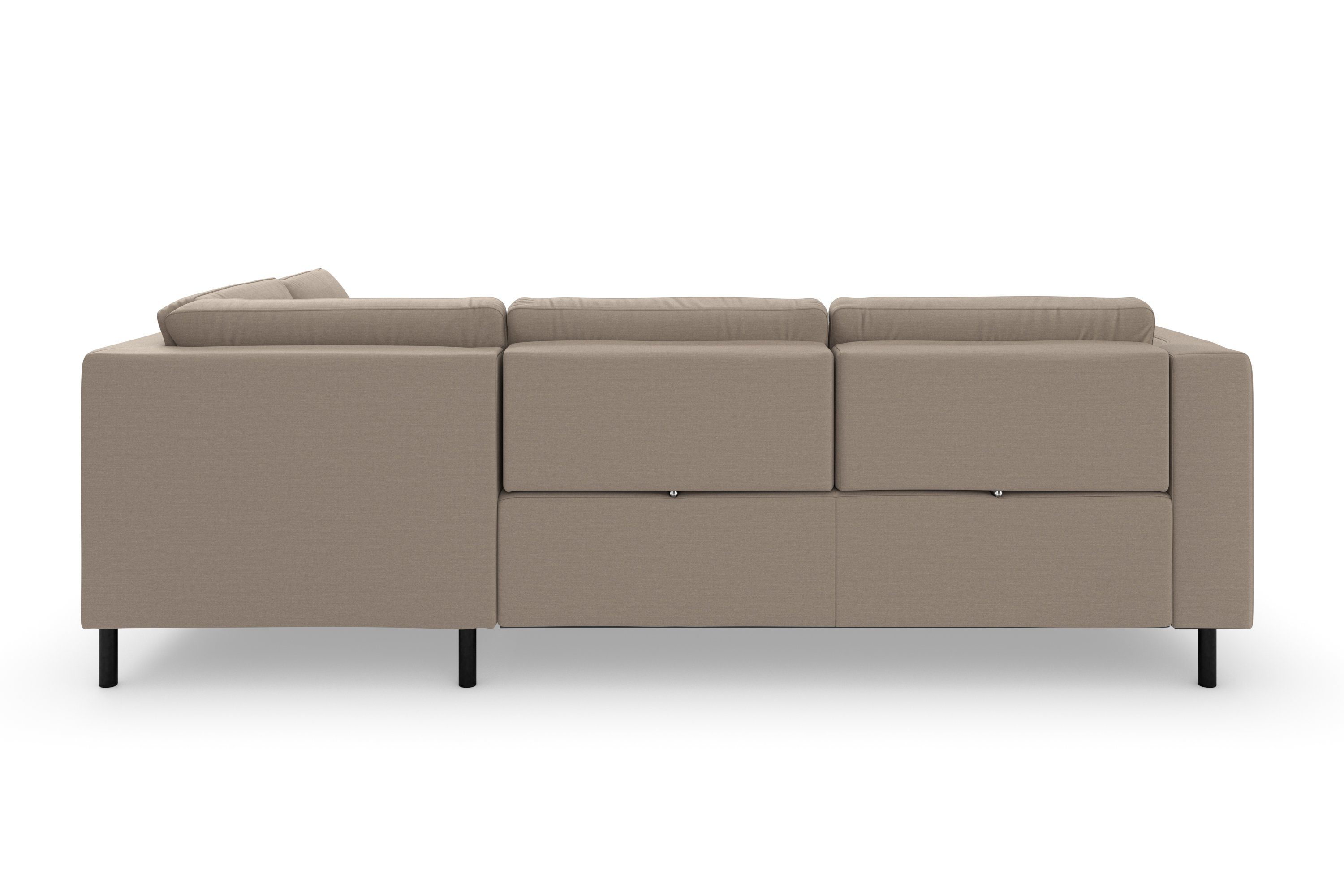sit&more Hoekbank Olsen L-vorm inclusief zitdiepteverstelling, naar keuze met slaapfunctie, 15 cm hoog
