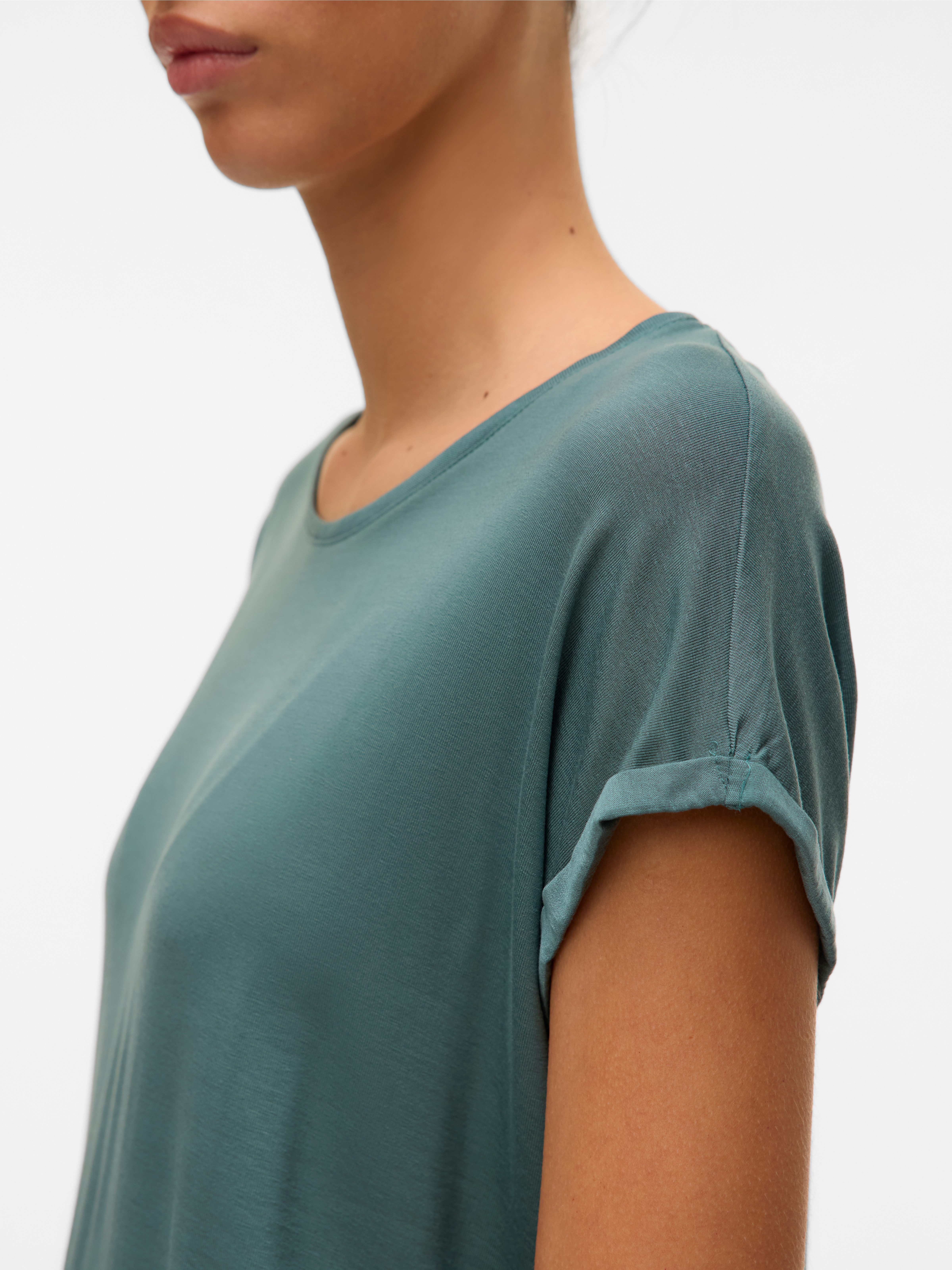 Vero Moda Shirt met ronde hals VMAVA PLAIN SS TOP GAJRS NOOS