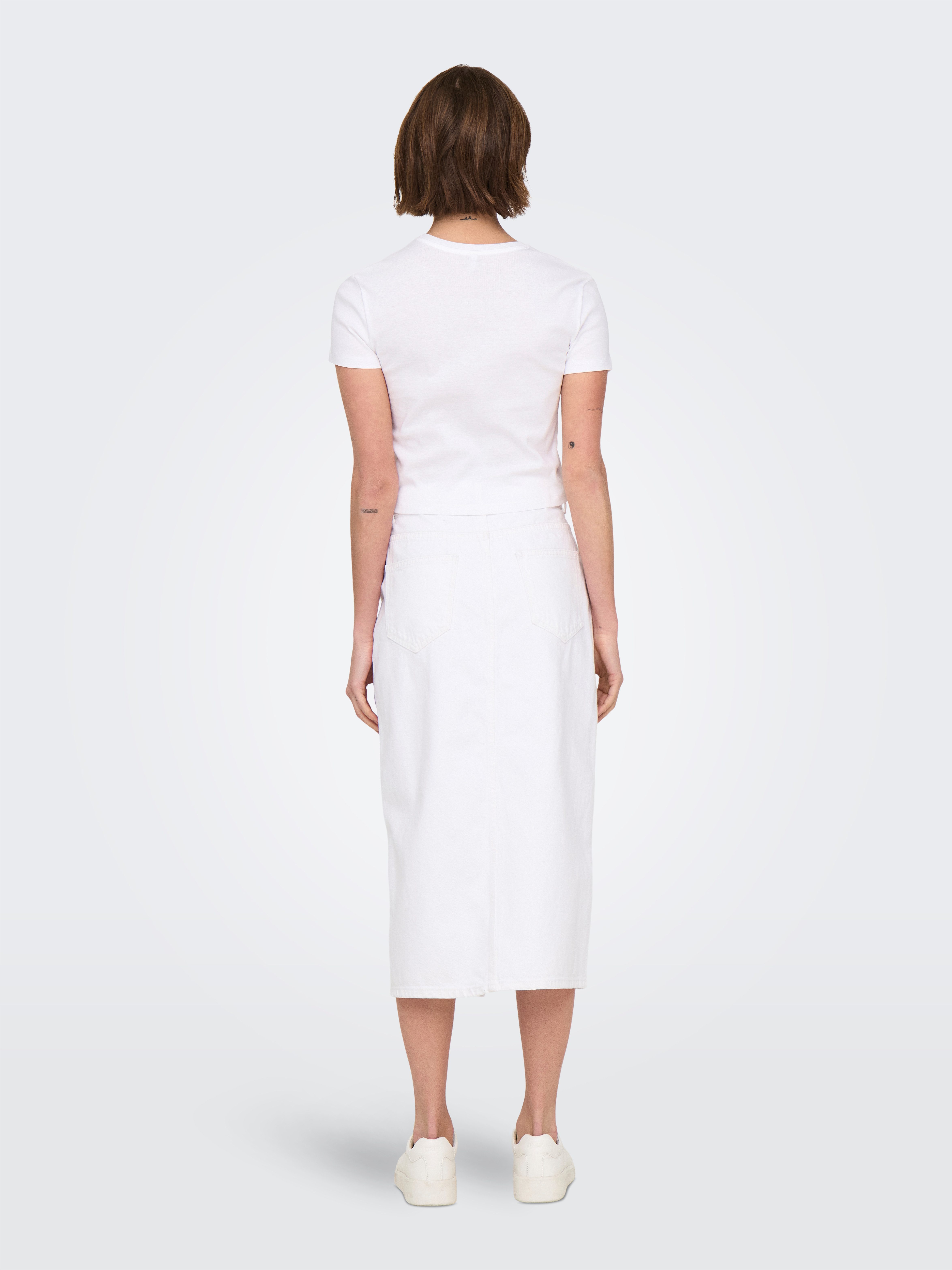 Only Shirt met korte mouwen ONLKIRA S/S BLING O-NECK SHORT TOP JRS