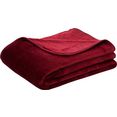 goezze deken uni deken van gerecycled polyester rood