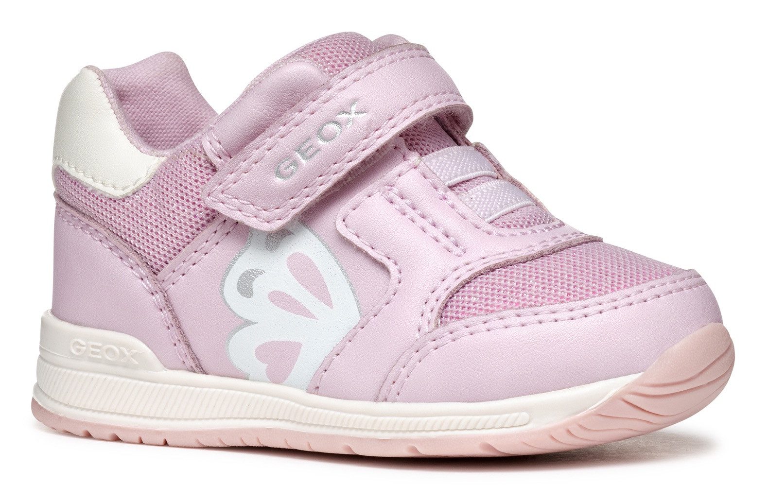 Geox Babyschoentjes B RISHON GIRL , klittenbandschoen, meisjes schoen met fijne glitters en vlinder motief meisjes meisjes maat 21
