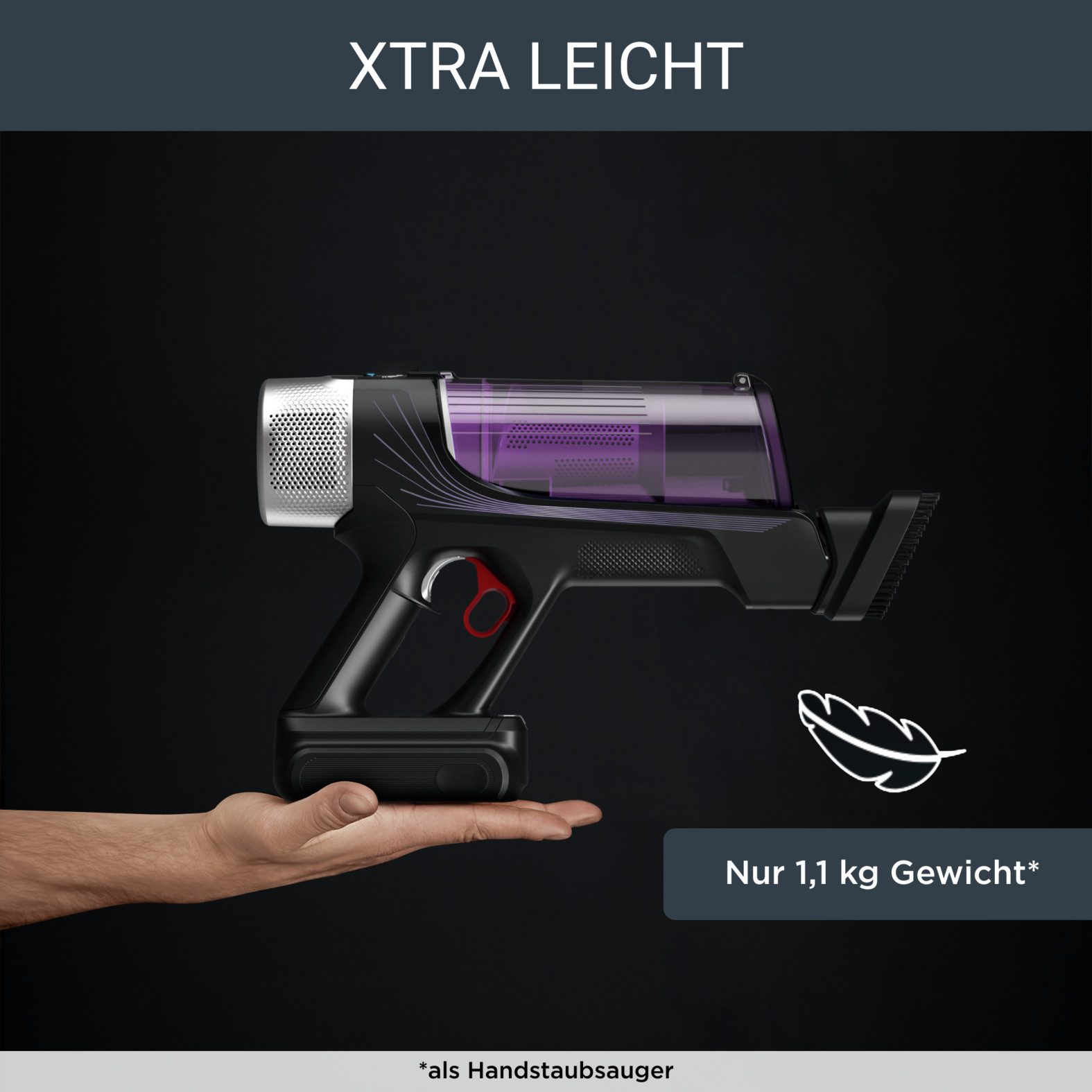Rowenta Accu-kruimeldief en -stofzuiger X-Force Flex 9.60 Allergy, draadloos, tot 100 Air Watt, ultralicht