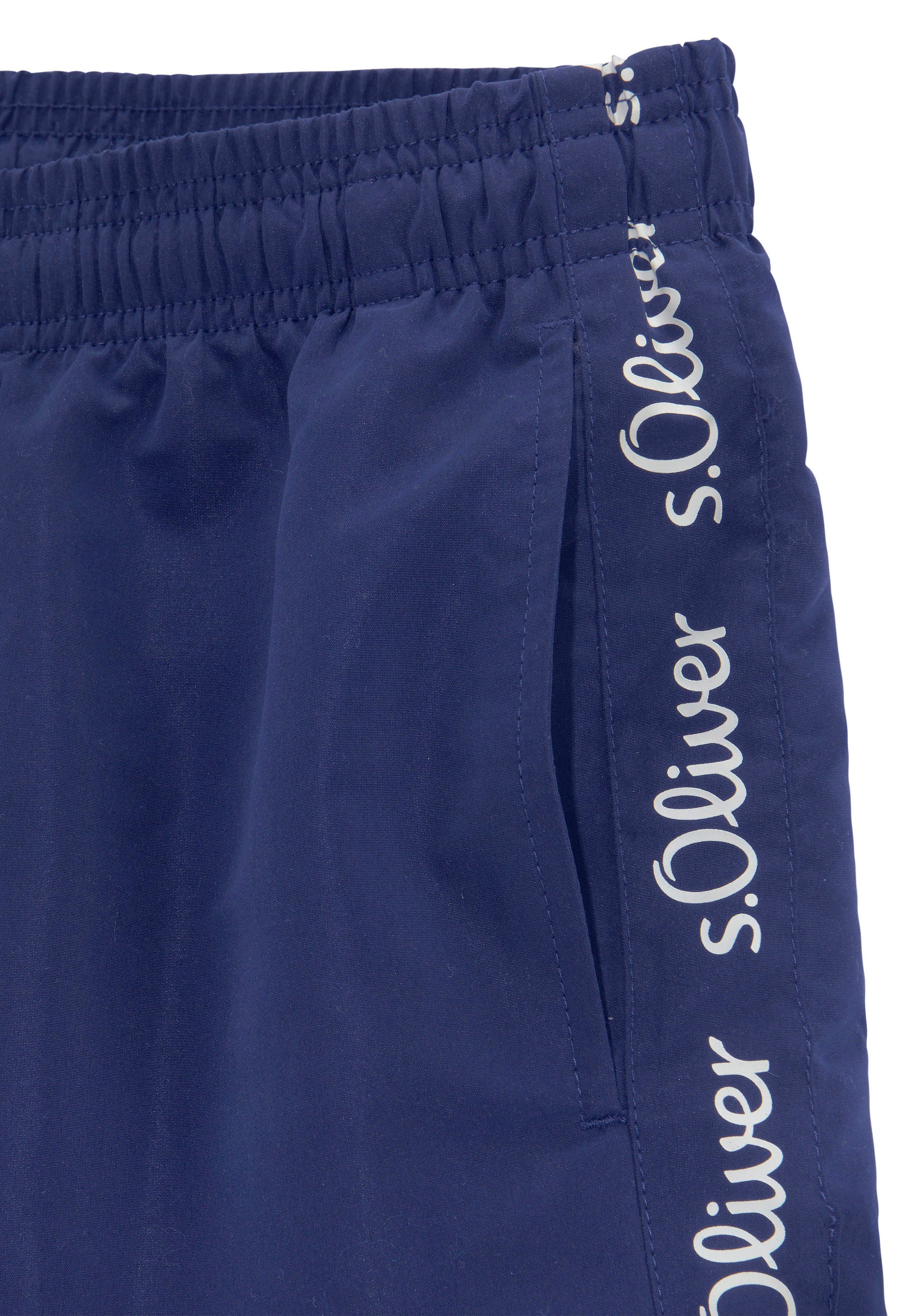 s.Oliver RED LABEL Beachwear Zwemshort met merkopschriften