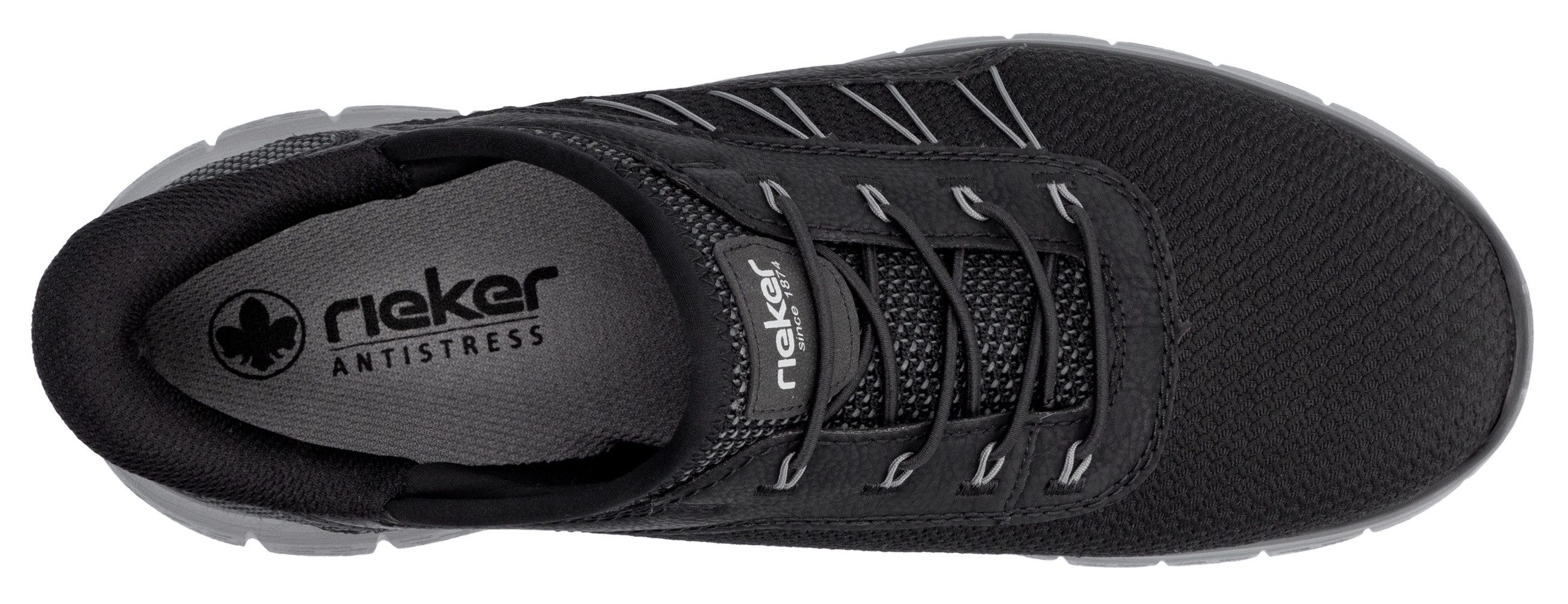 Rieker Slip-on sneakers lage schoen, vrijetijdsschoen, instapschoen met elastiek