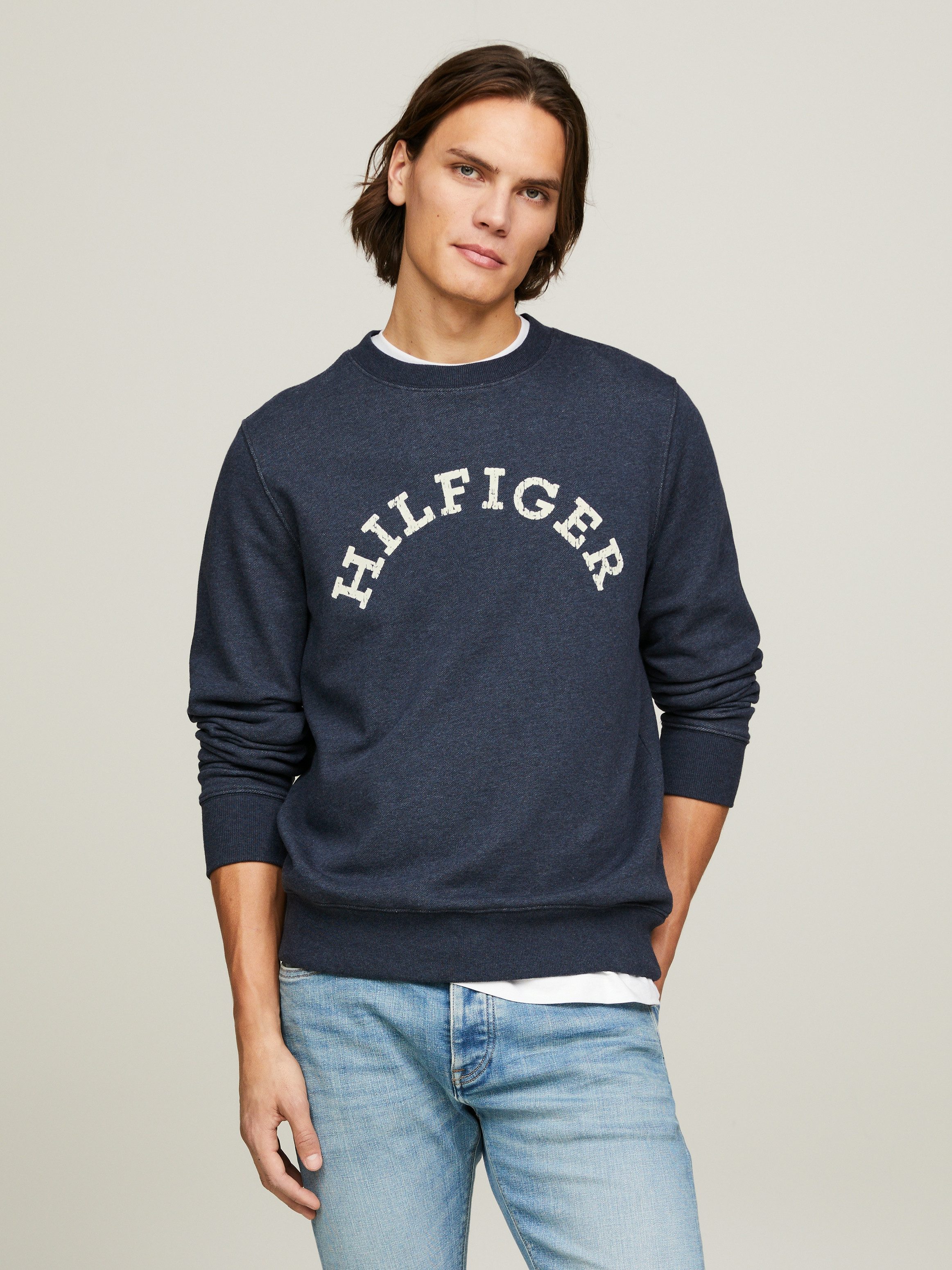 Tommy Hilfiger Sweatshirt HILFIGER ARCHED HTR SWEATSHIRT