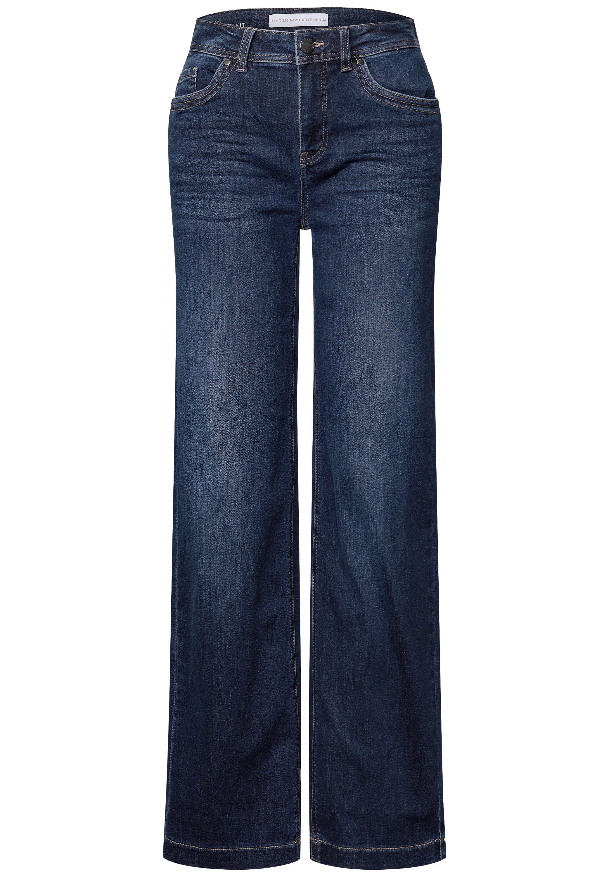 STREET ONE Wijde jeans Style Denim Wide Leg in 5-pocket-stijl en met stretch