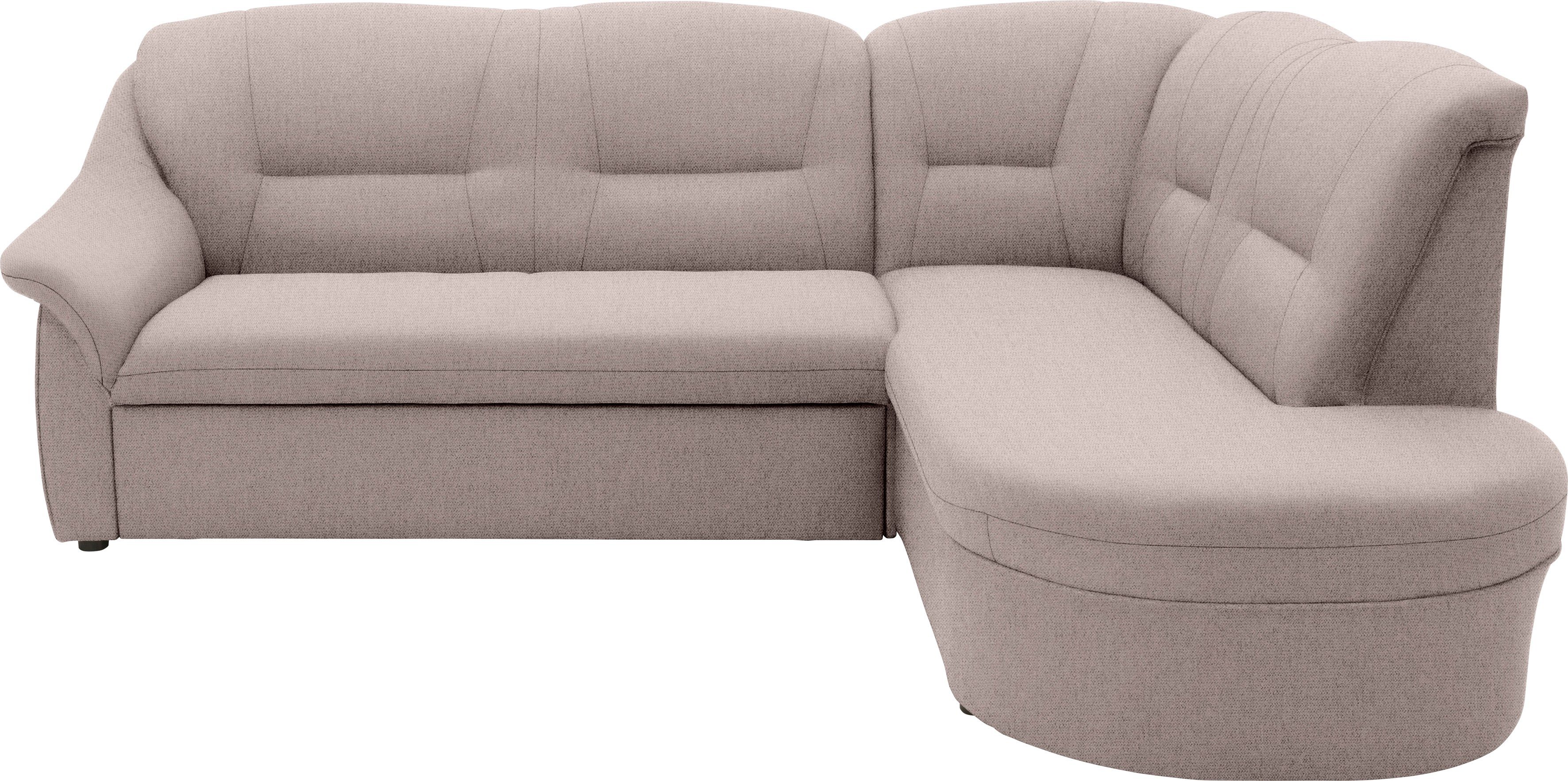 DOMO collection Hoekbank Faenza voor kleine ruimtes, afmetingen 232,176cm, comfortabel, L-vorm