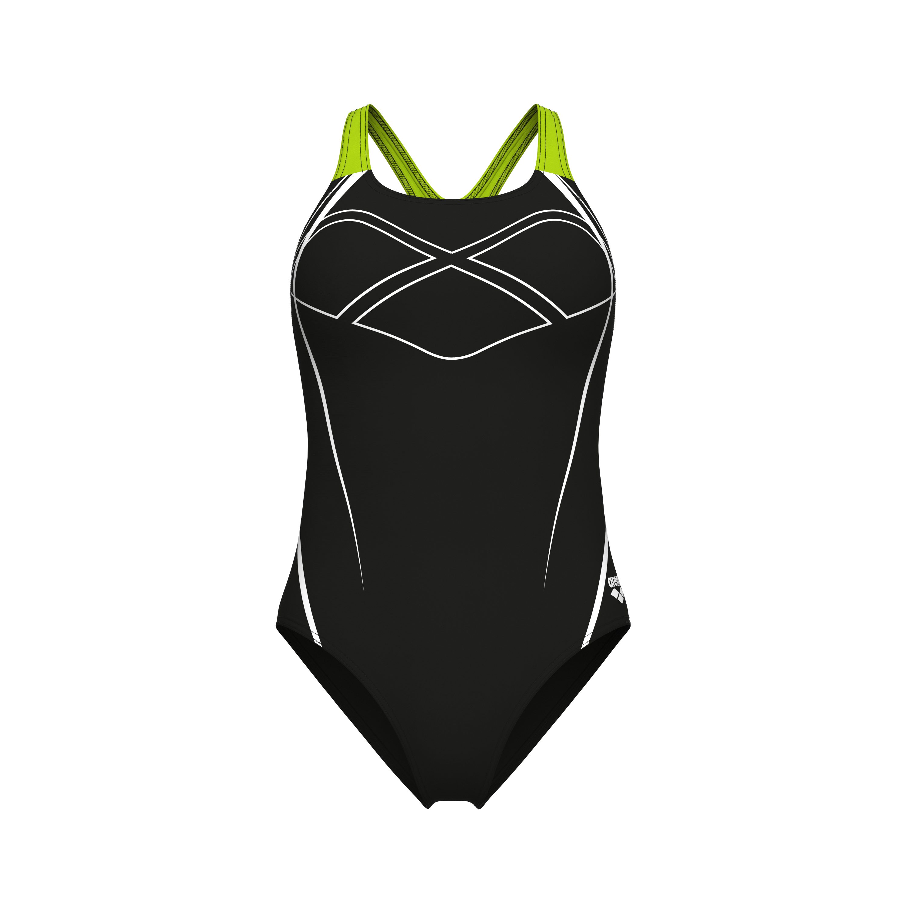 Arena Badpak Arena Feel dames graphic Swim Pro rug badpak (1 stuk)