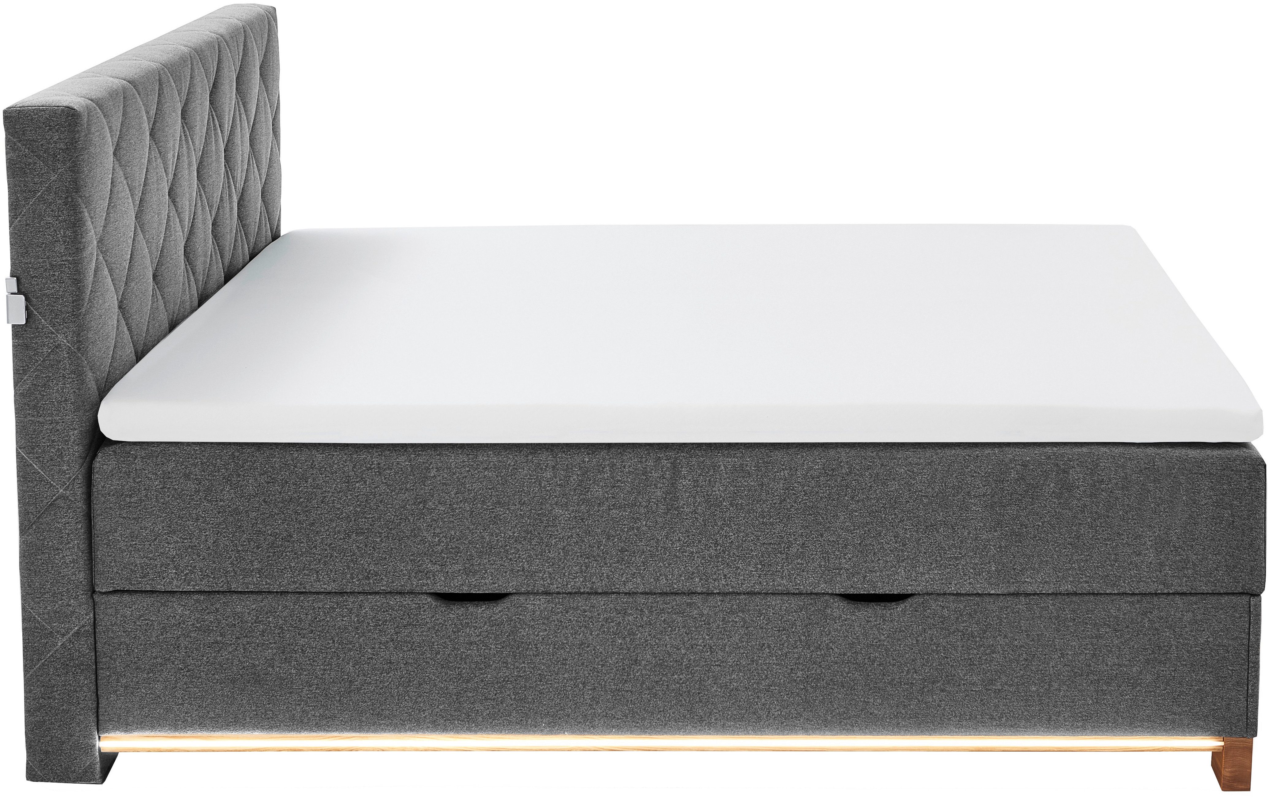 meise.möbel Boxspring Messina met bedkist, ledverlichting en topmatras