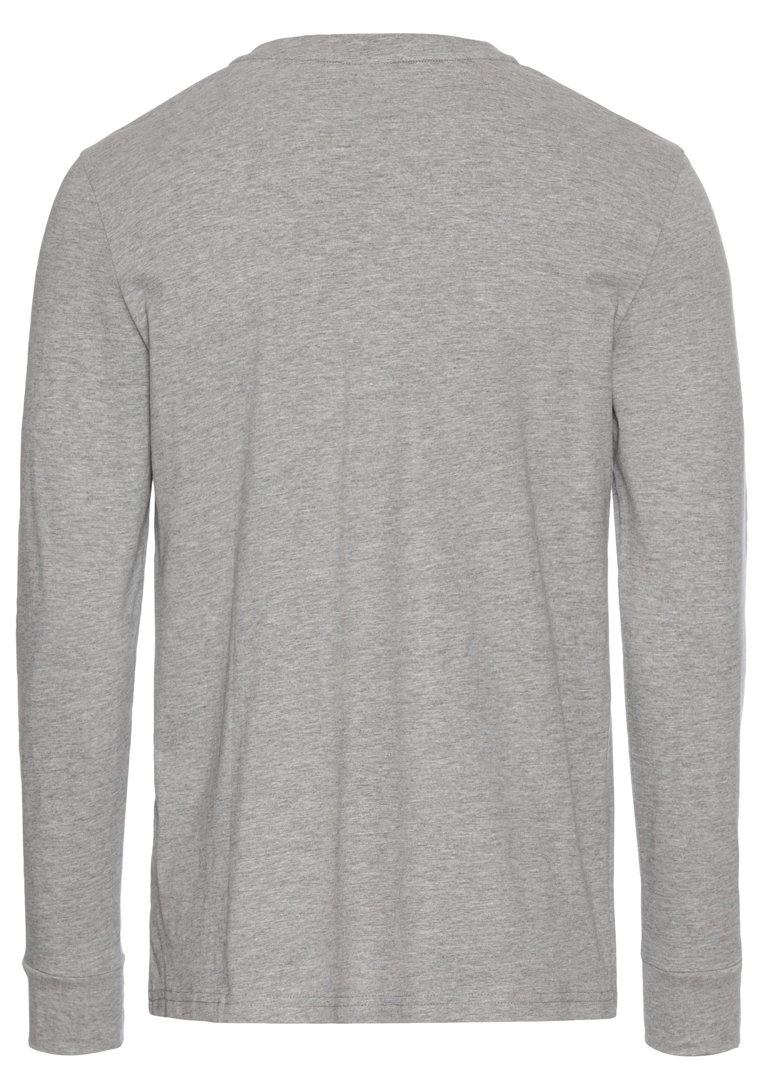 H.I.S Henleyshirt met knoopsluiting (set 2-delig 2 stuks)