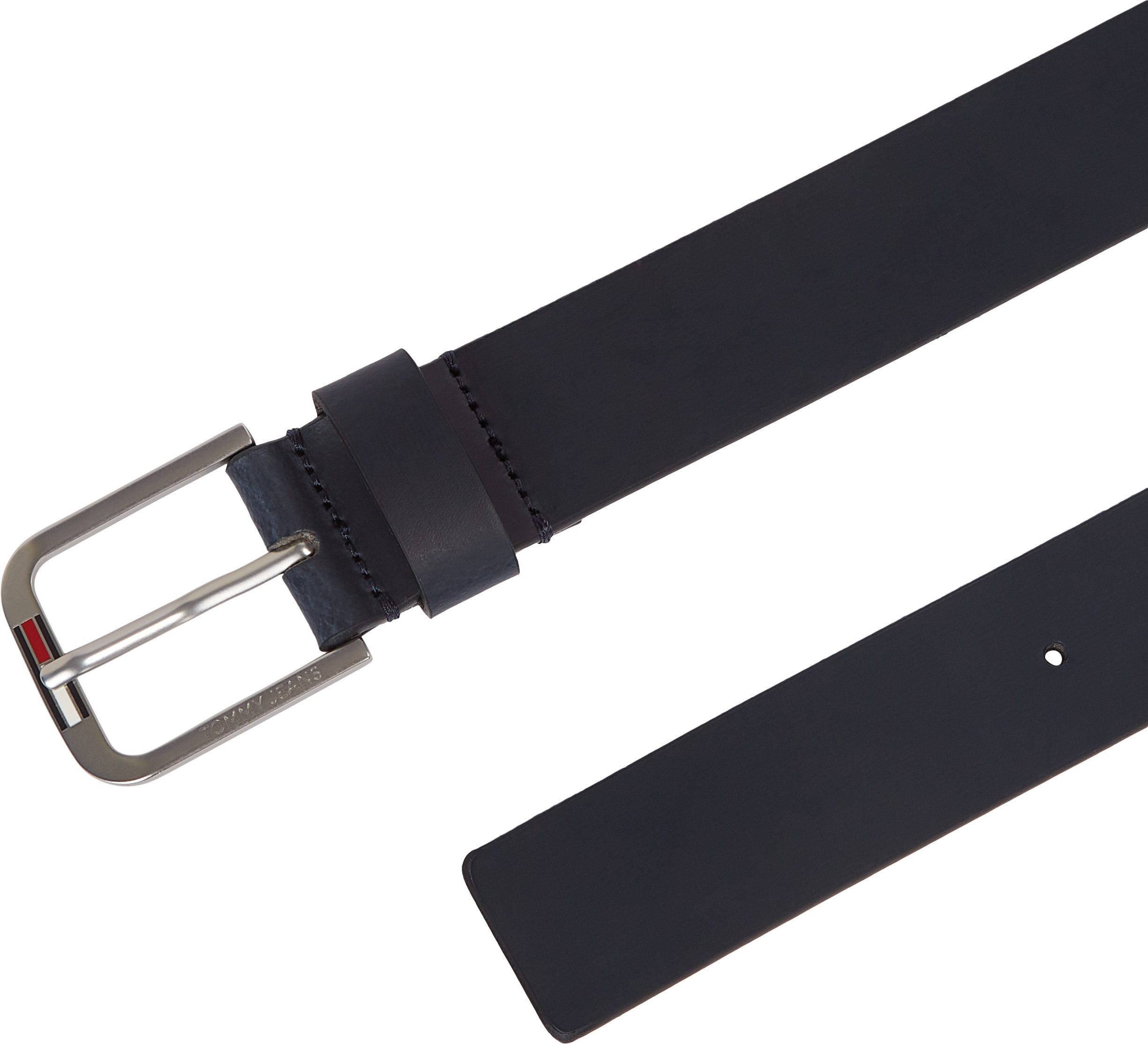 TOMMY JEANS Leren riem TJM AUSTIN 3.5 Eenvoudige pin sluiting met logo, zachte haptiek