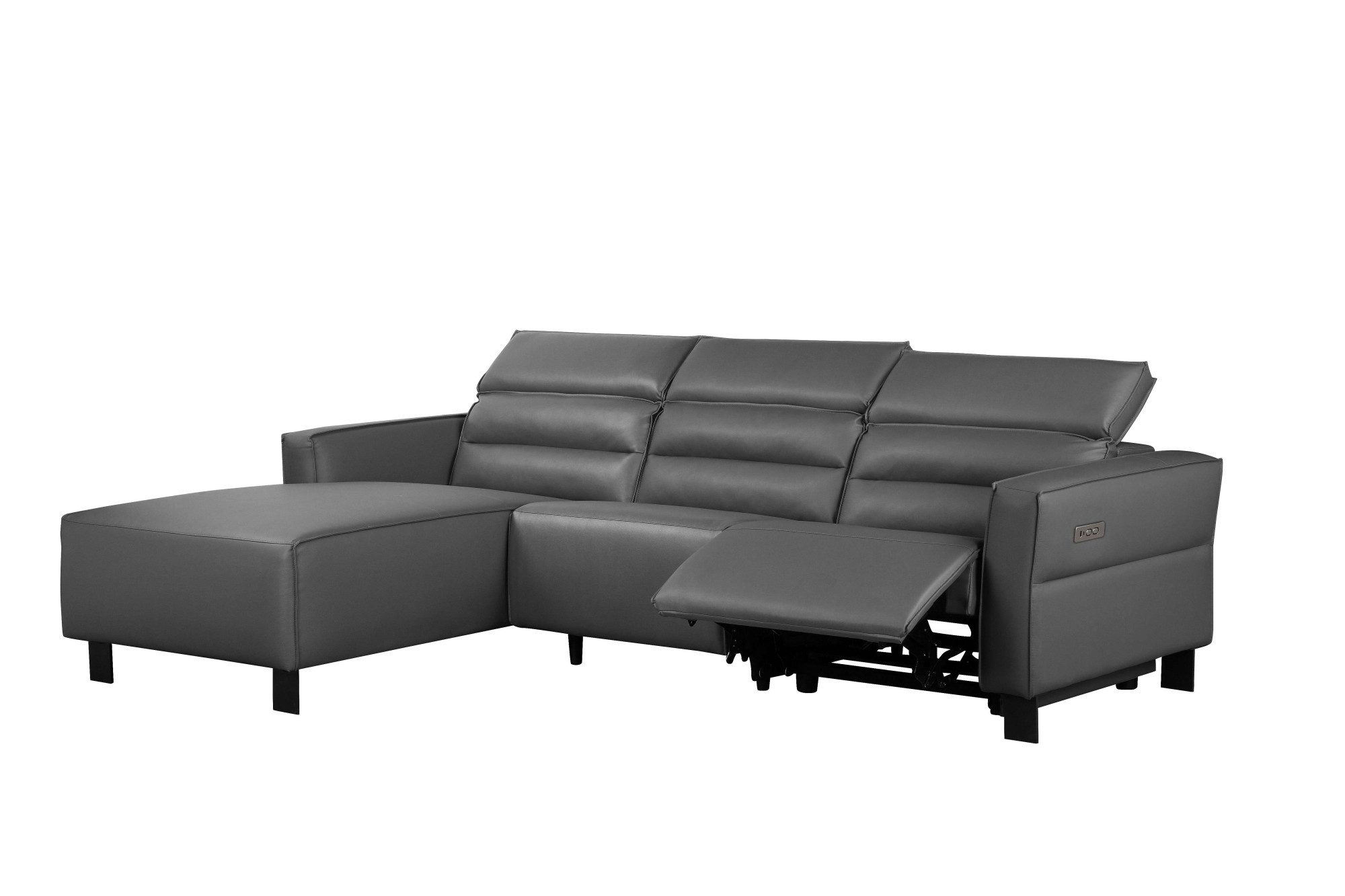Places of Style Hoekbank Carpari, L-vorm, 263 cm, handmatige of elektrische relaxfunctie