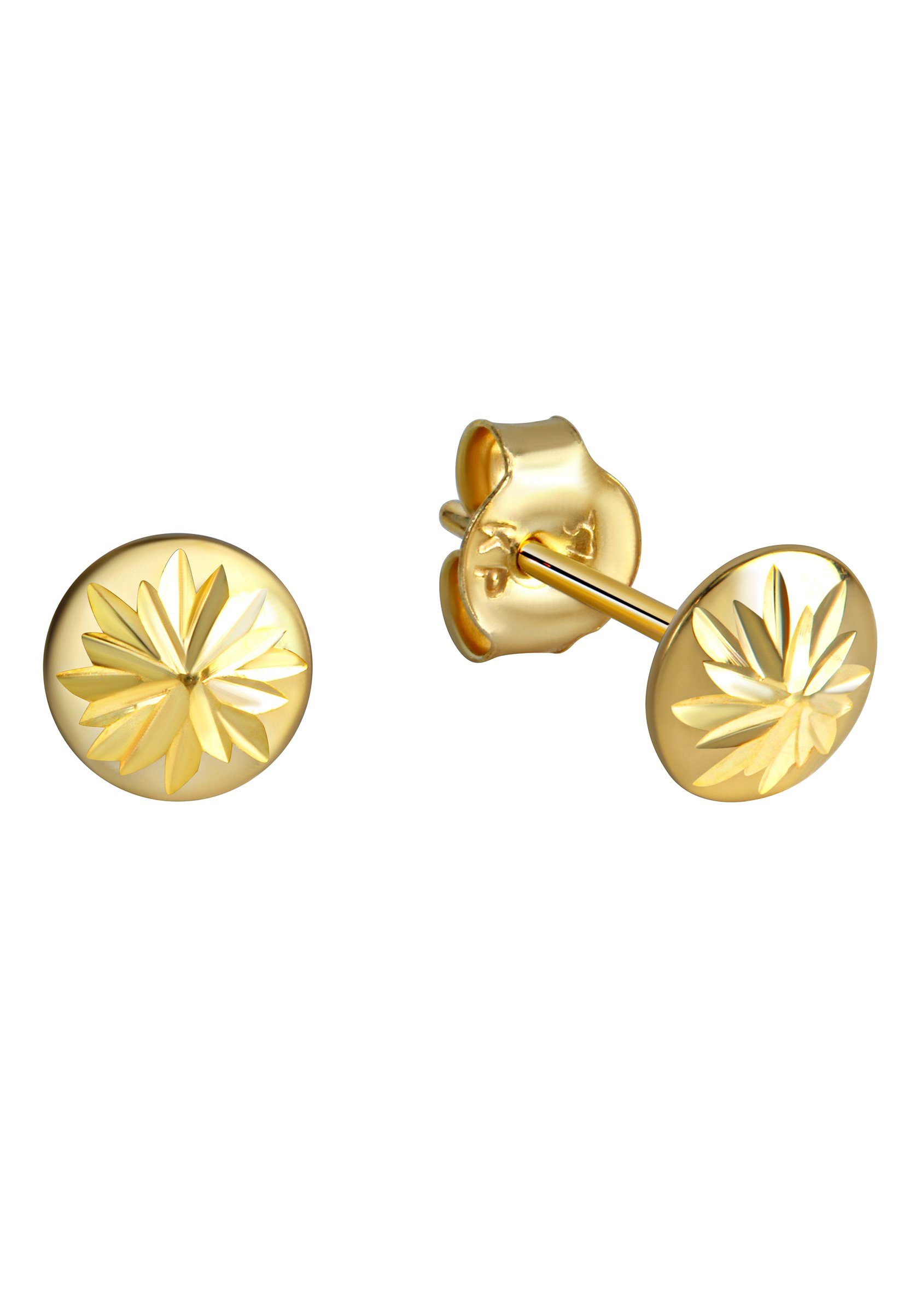 Firetti Oorstekers Sieraad cadeau Goud 375 oorbellen sterrenpatroon dames oorbellen goud