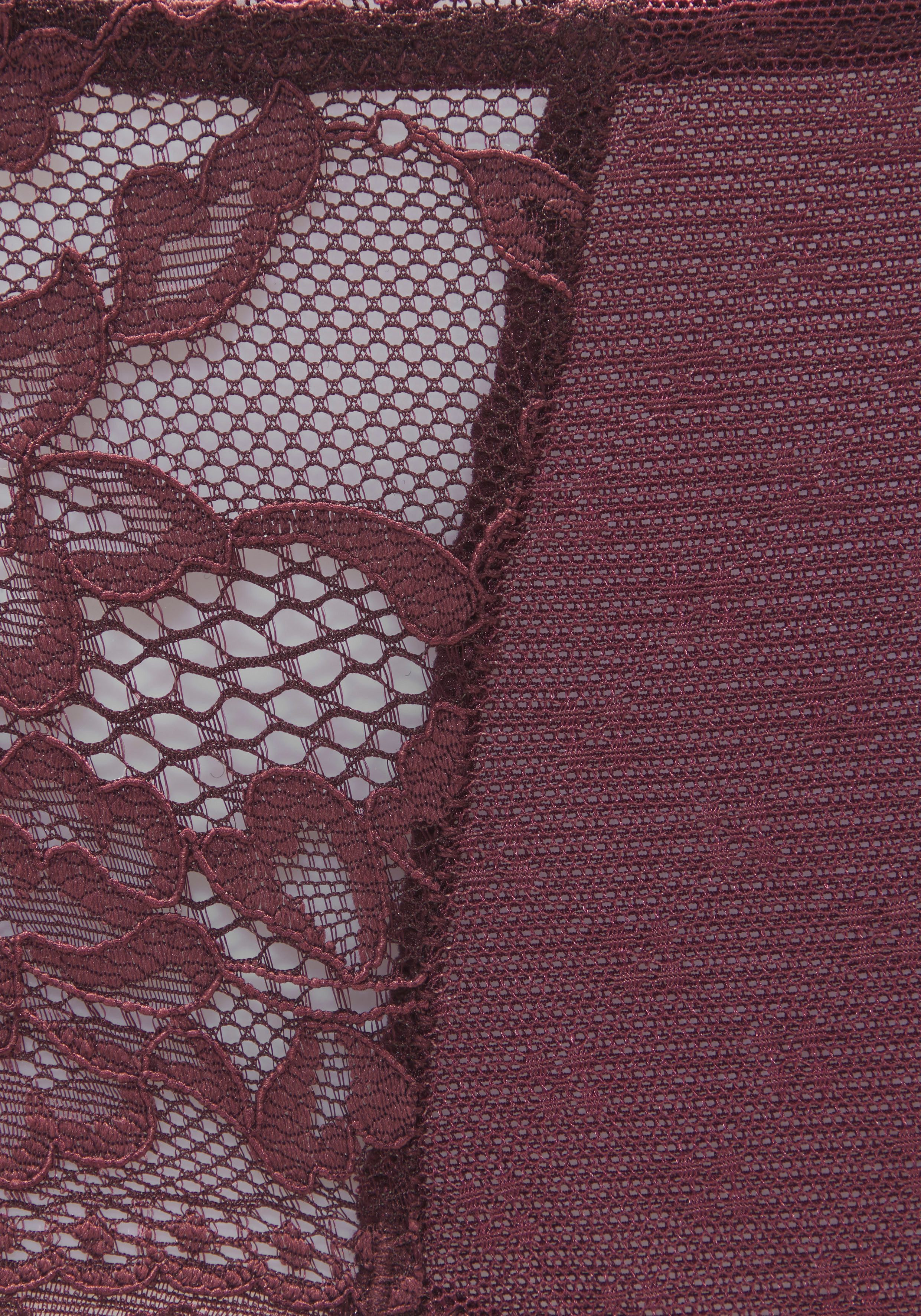 s.Oliver RED LABEL Beachwear Hipster met fijne jacquardkant en zacht mesh