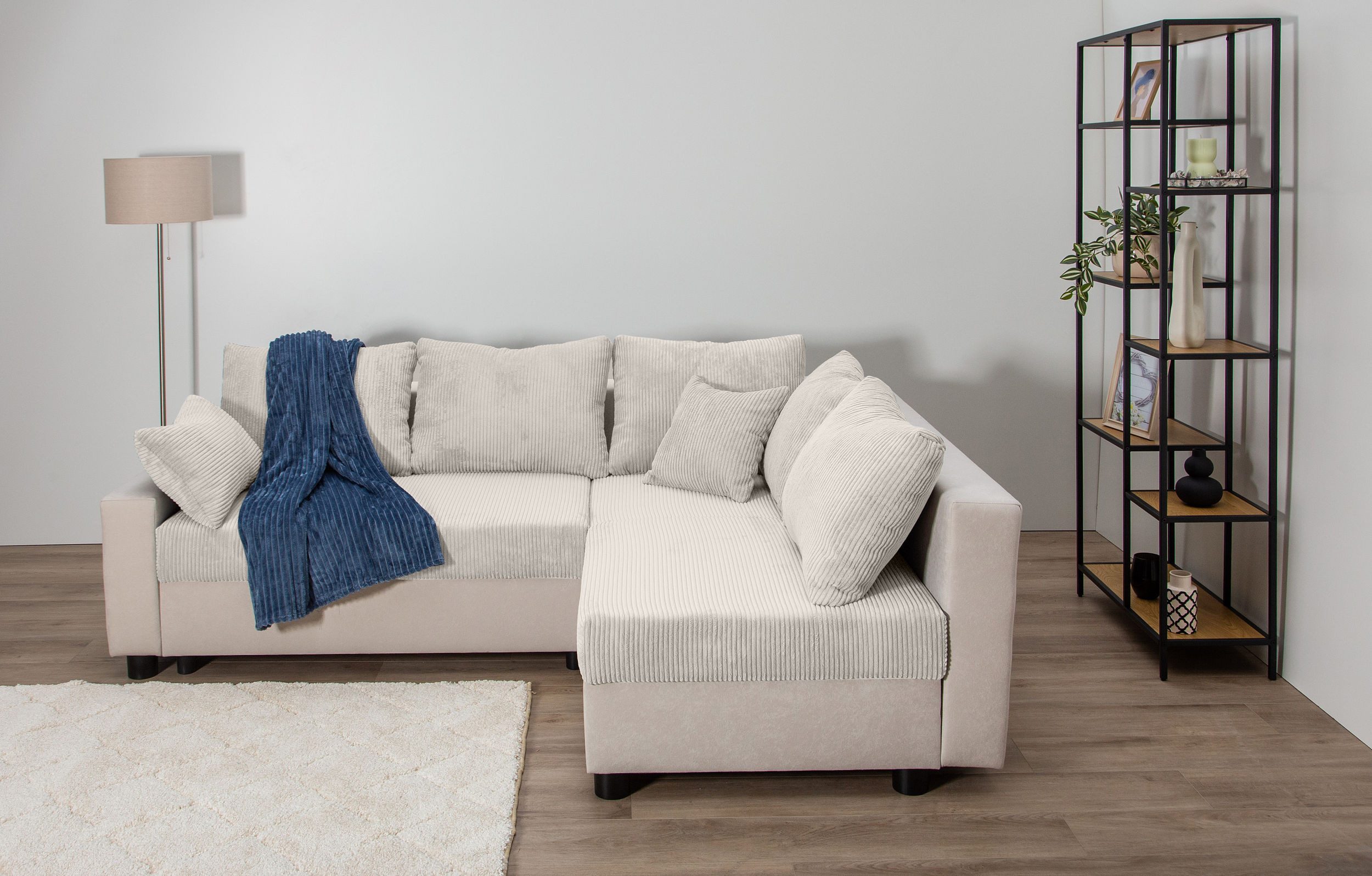 COLLECTION AB Hoekbank Parma L-vorm met slaapfunctie en bedlade, inclusief kussens, bonell-federkern