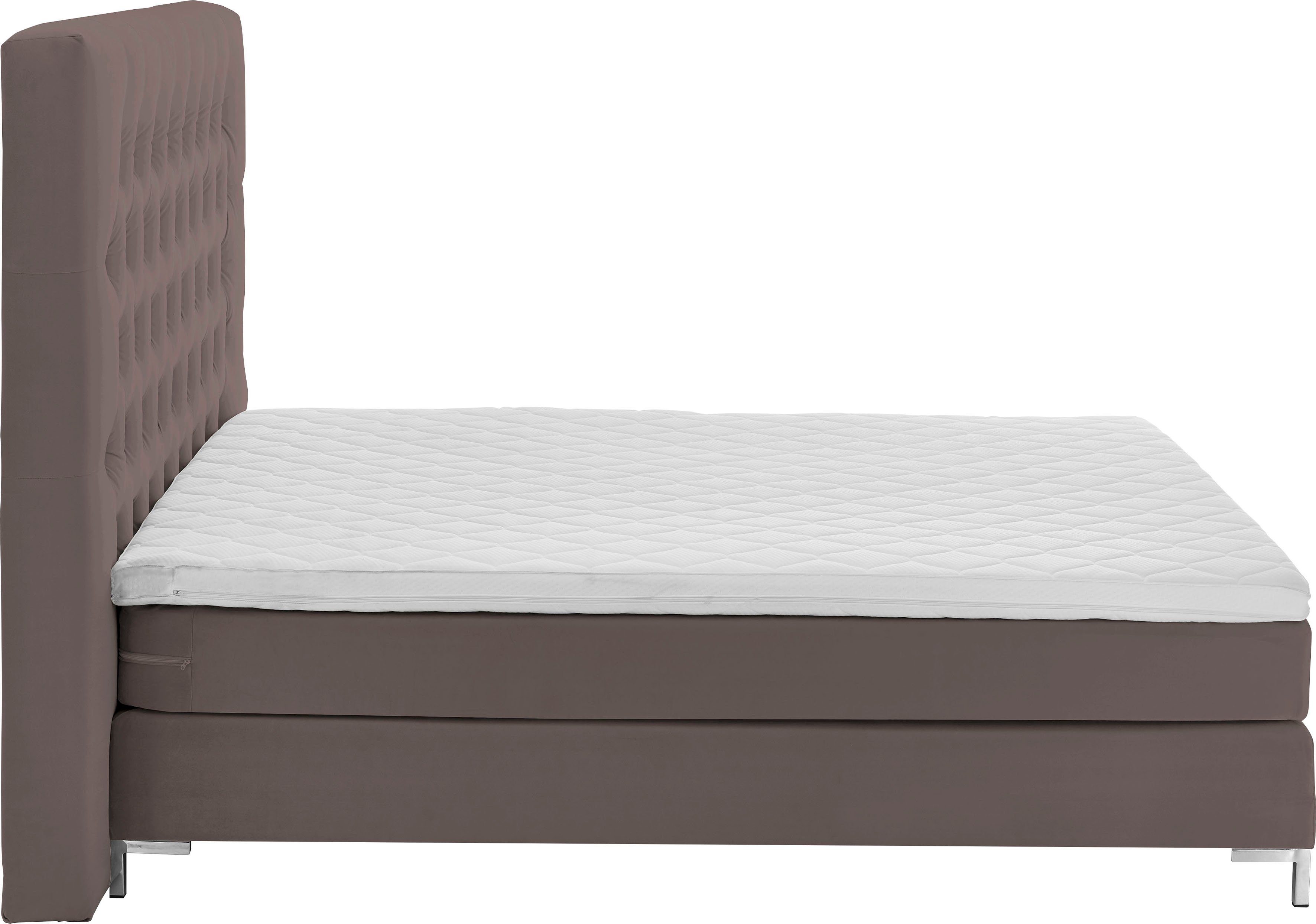 ATLANTIC home collection Boxspring Ronja met topmatras en extra hoog hoofdbord
