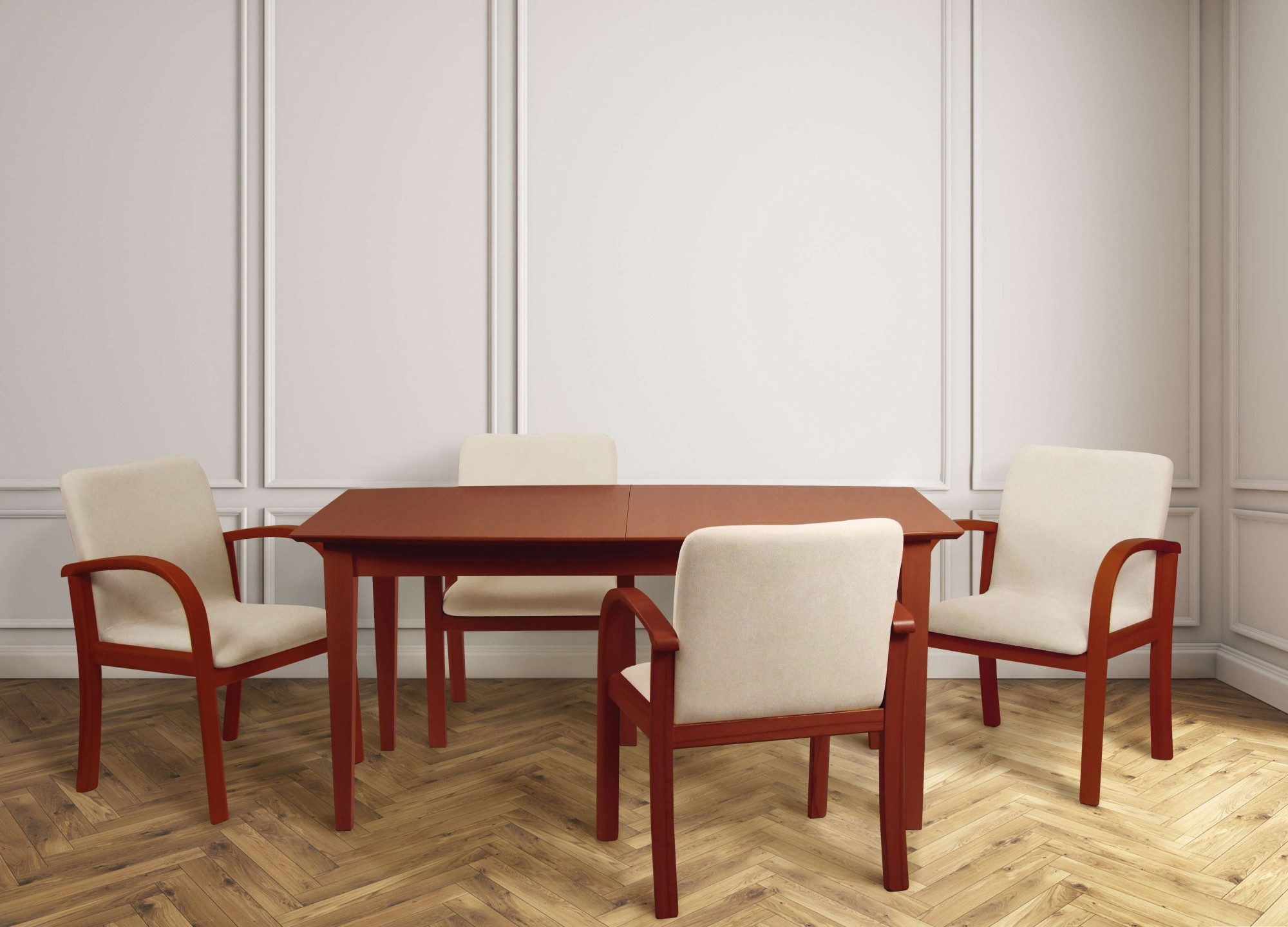 Home affaire Eetkamerstoel LINA707 Extra-comfort, vlekbestendig weefsel, massief hout (1 stuk)