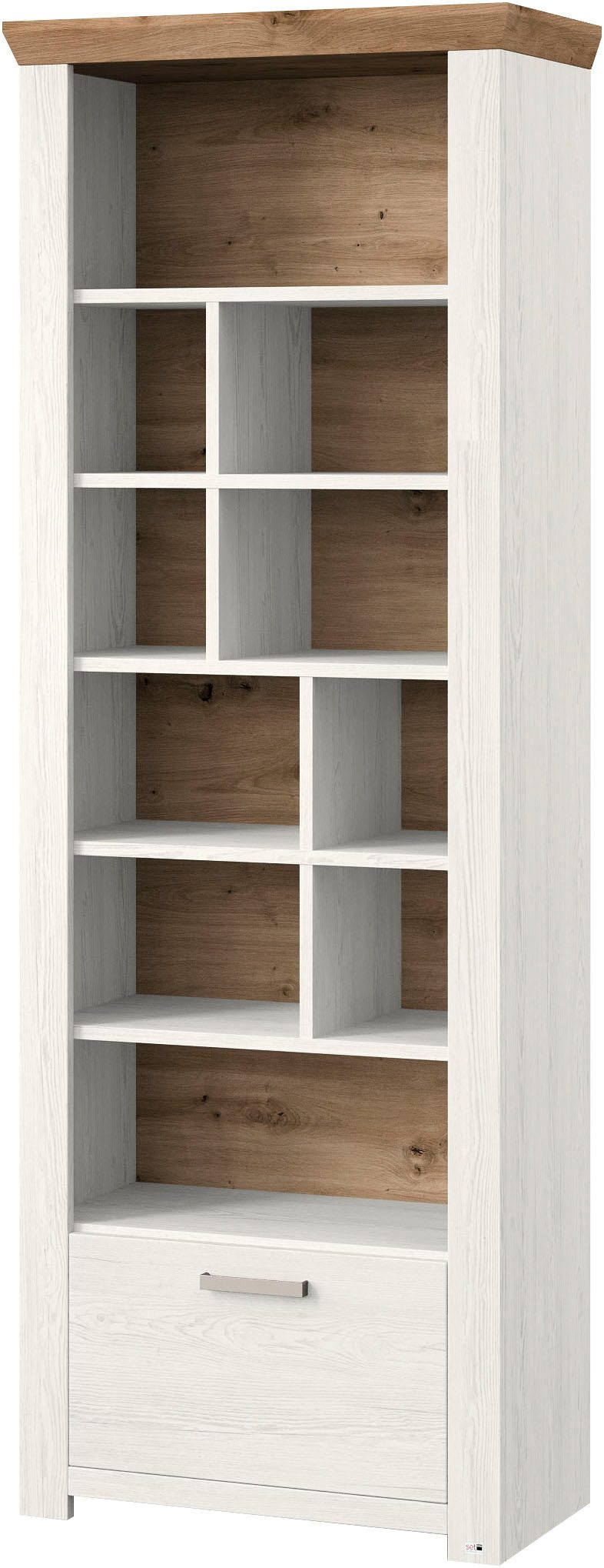 set one by Musterring Rek York Type 07, open ontwerp, verlichting optioneel, B 75 x H 207 cm