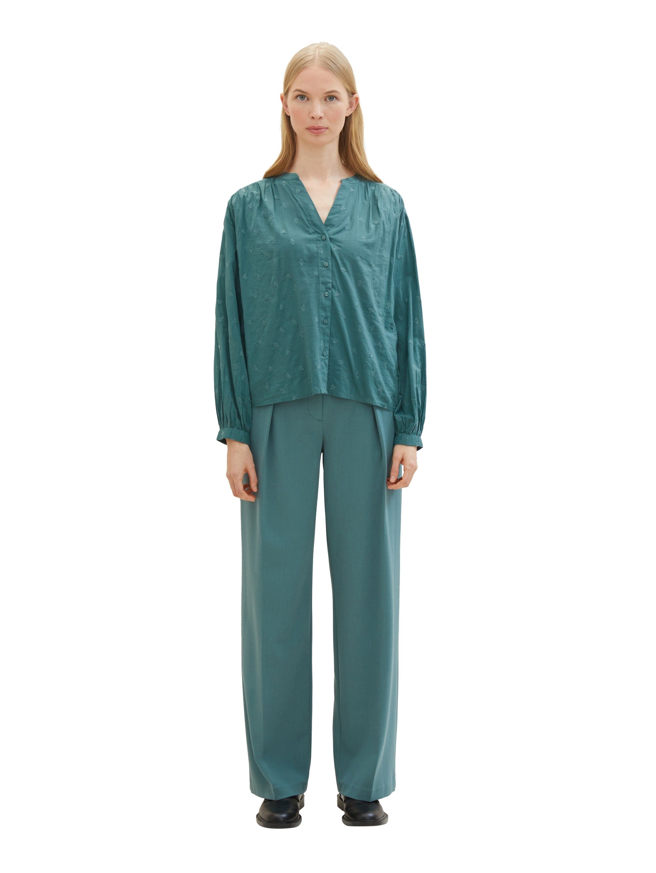 Tom Tailor Blouse met lange mouwen met allover borduurwerk