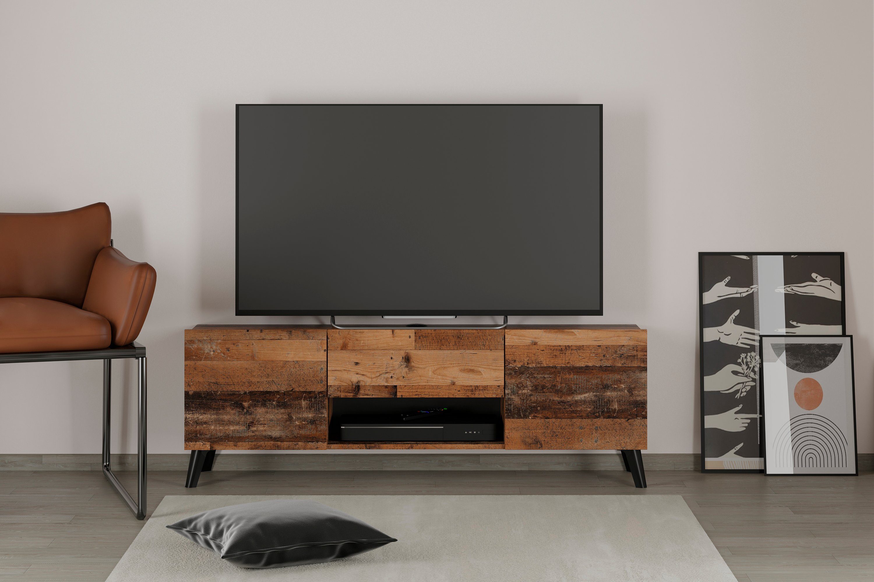 FMD Tv-meubel Brighton Breedte 140 cm