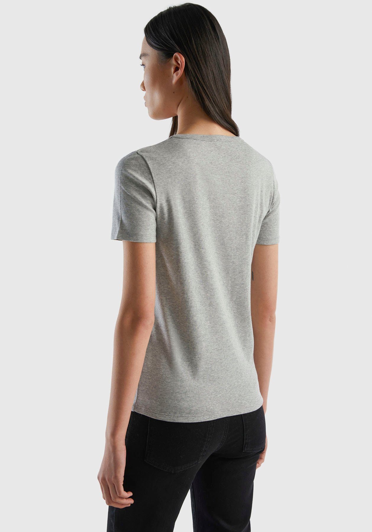 United Colors of Benetton T-shirt met glinsterende print (1-delig)