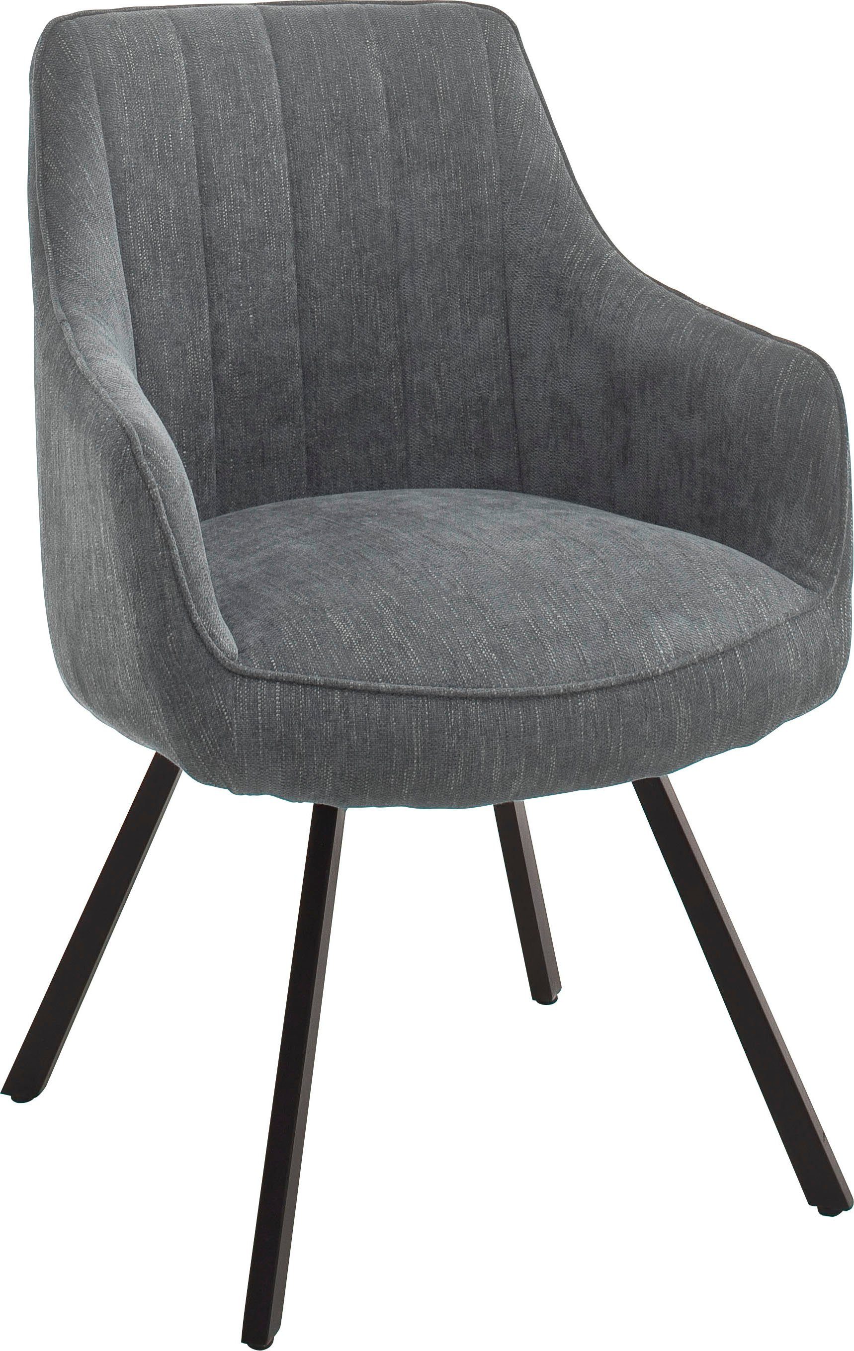 MCA furniture Eetkamerstoel Sassello Stoel 180º draaibaar met nivellering, bekleding, belastbaar tot 120 kg (set, 2 stuks)