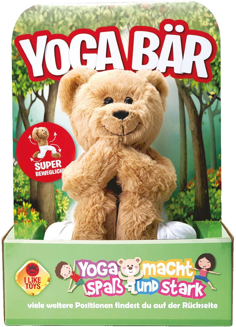 Heinrich Bauer Knuffelbeest Yoga beer, 32 cm