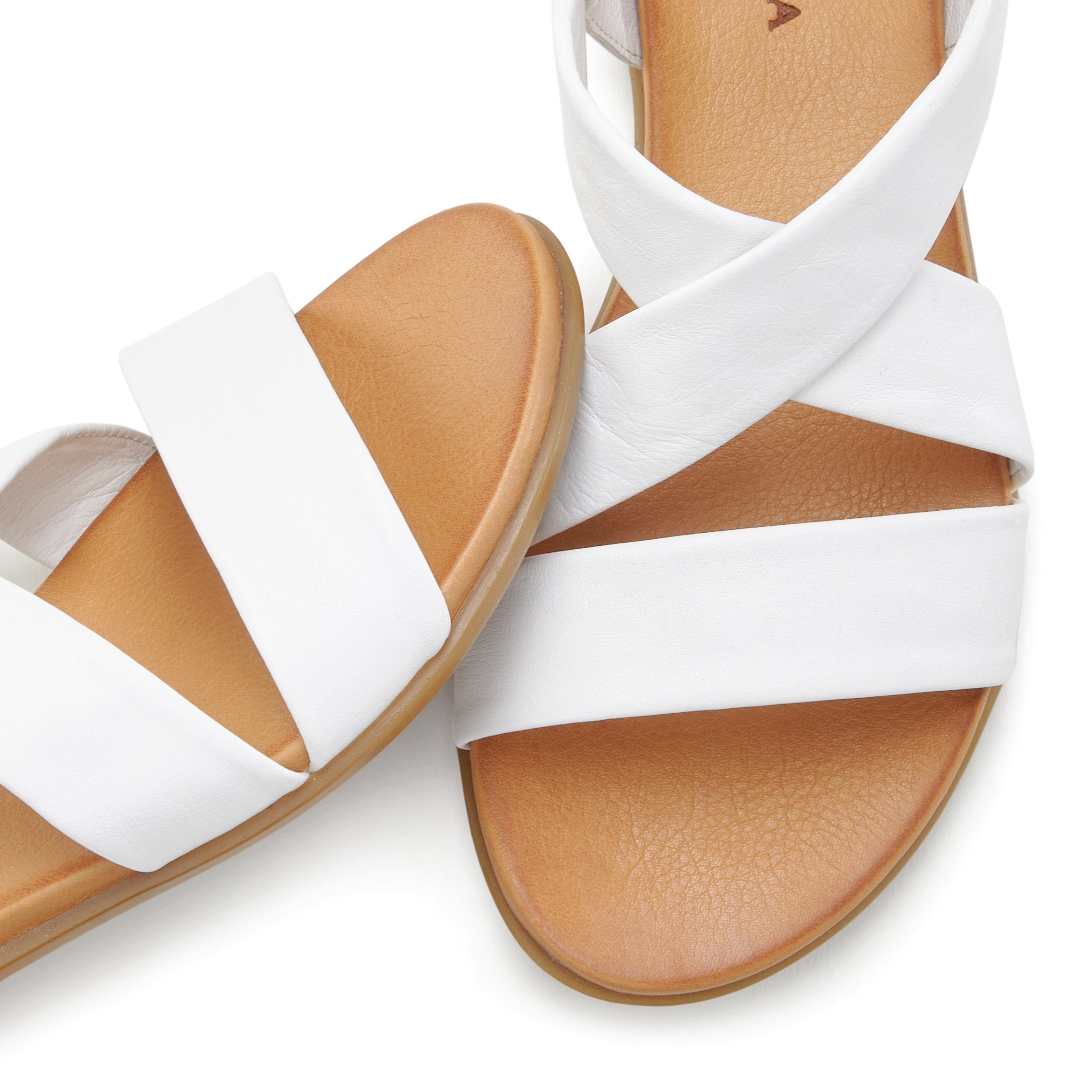 Lascana Sandalen Zomerschoen van leer met verfijnde bandjes, sandaal, zomerschoen
