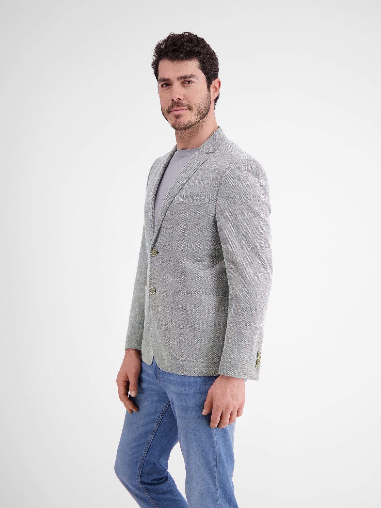 Lerros Jerseycolbert LERROS jersey blazer met steekzak