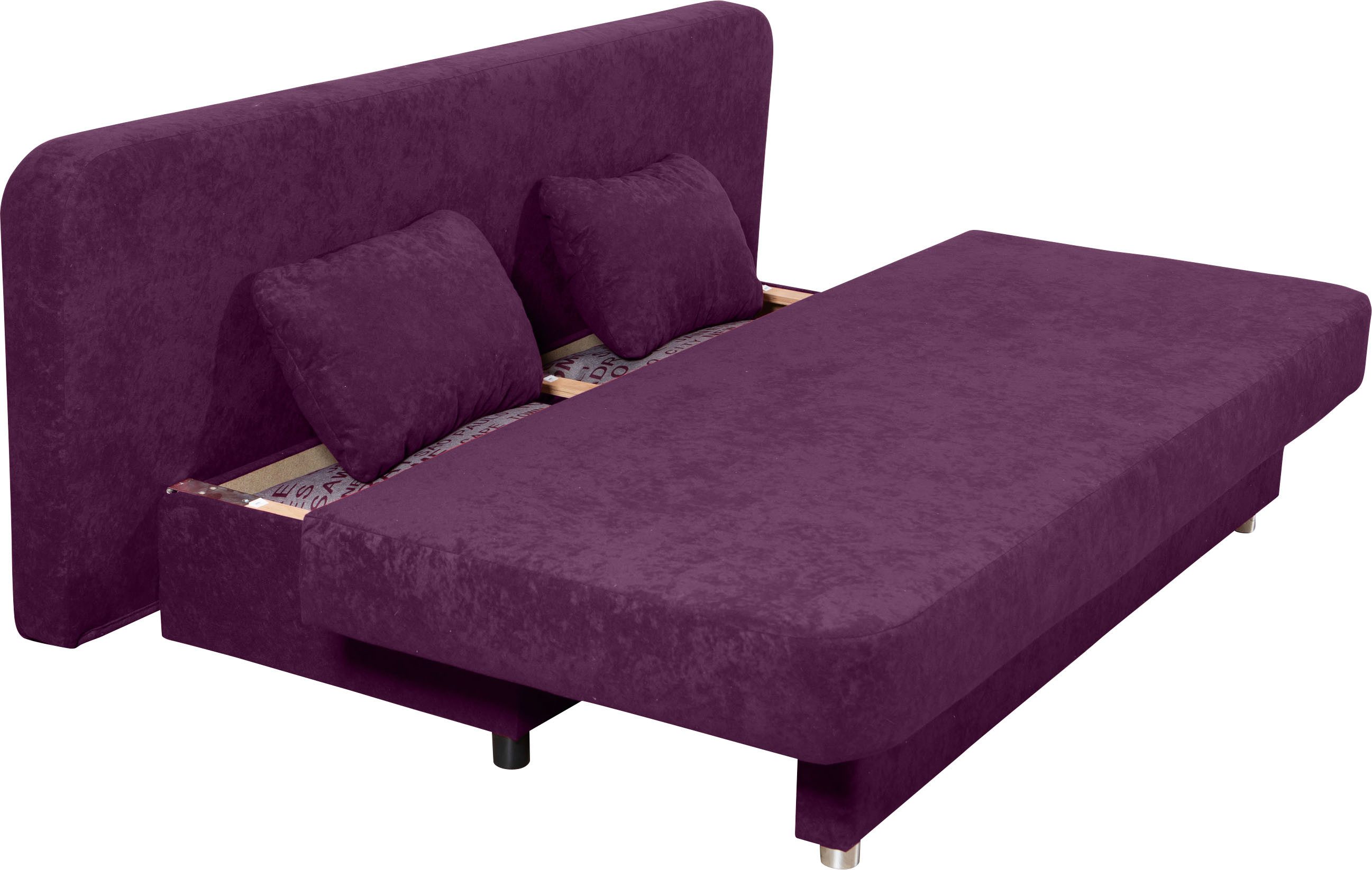 COLLECTION AB Slaapbank ULLA inclusief bedfunctie en opbergruimte Slaapbank, bedfunctie, bedlade, incl. rugkussens, armleuningkussens