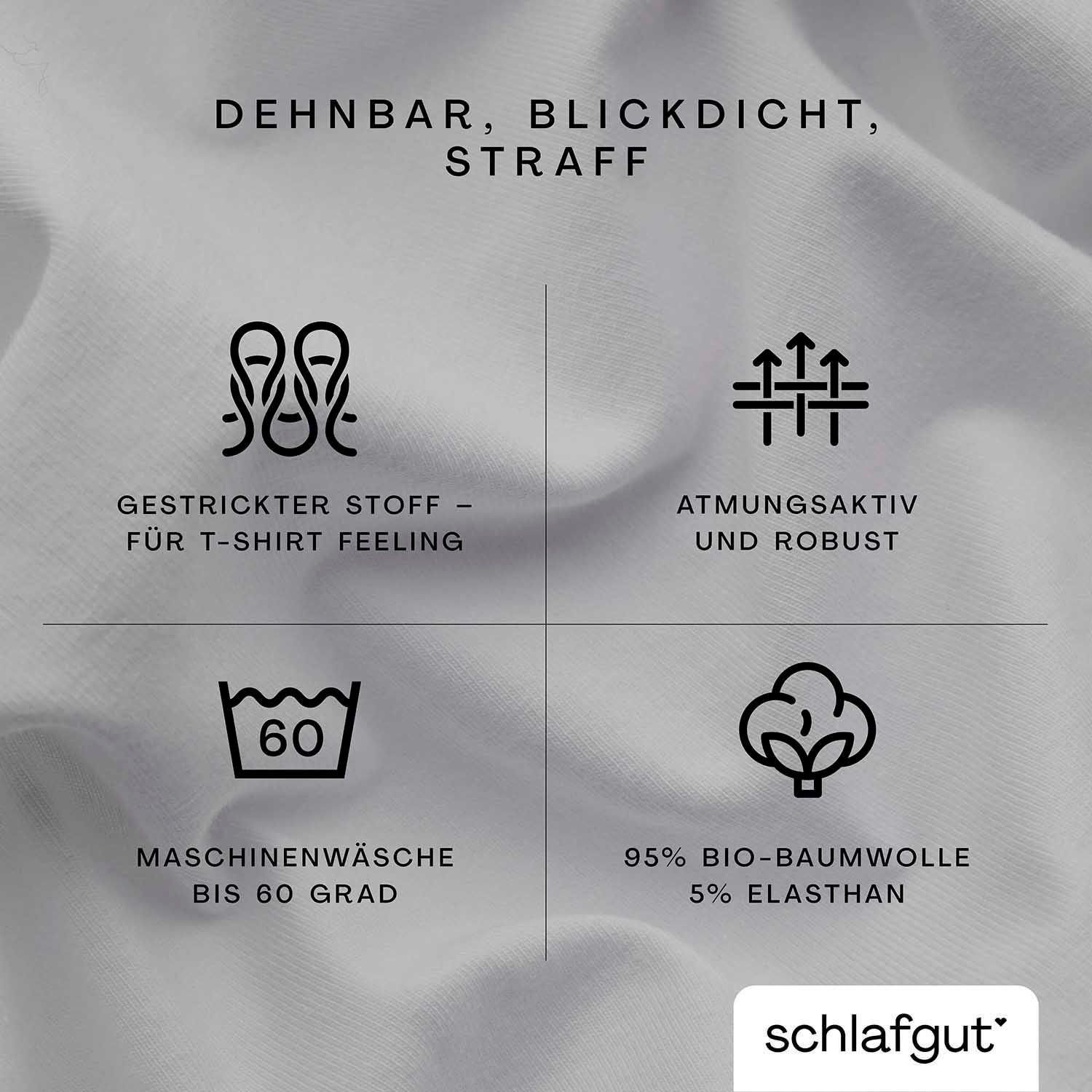Schlafgut Hoeslaken PURE BOXSPRING in maat 90x200, 140x200 of 180x200, voor boxspringbed (1 stuk)