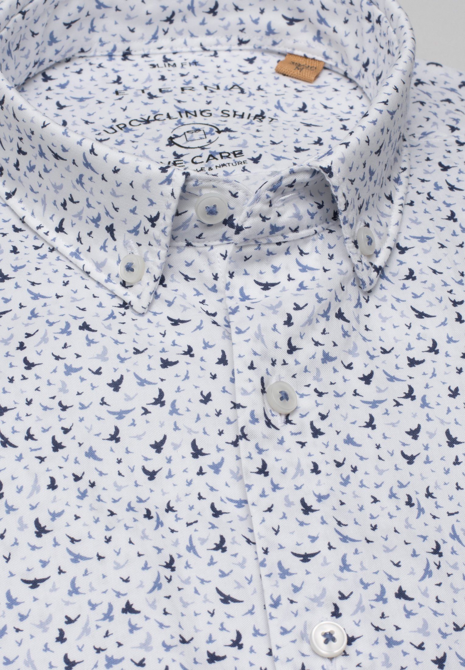 Eterna Overhemd met korte mouwen Slim fit EASY IRON (gemakkelijk te strijken)