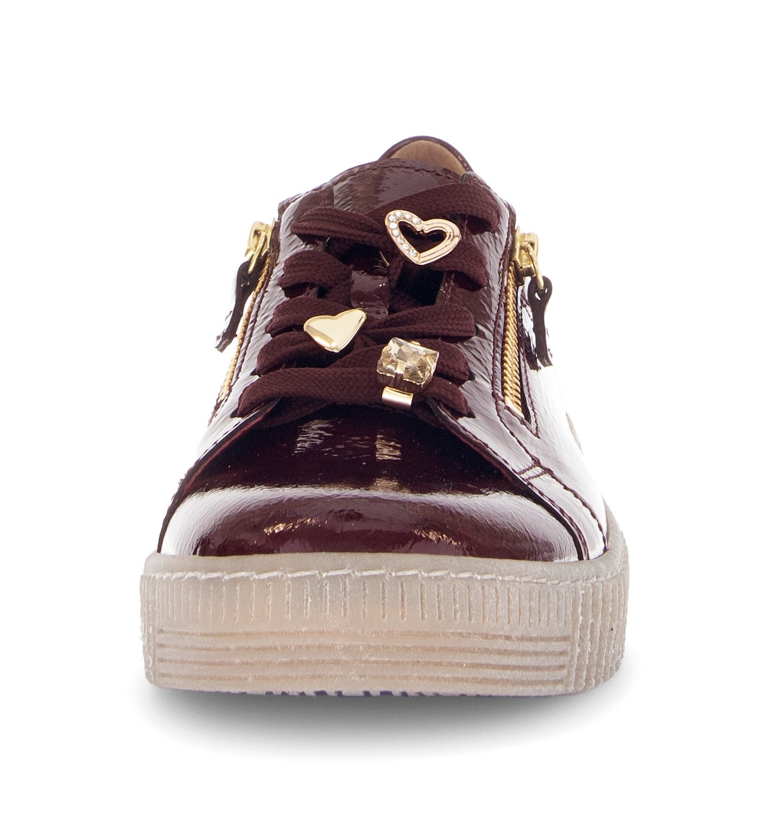 Gabor Plateausneakers , vrijetijdsschoen, halfschoen, veterschoen met edele siermotieven