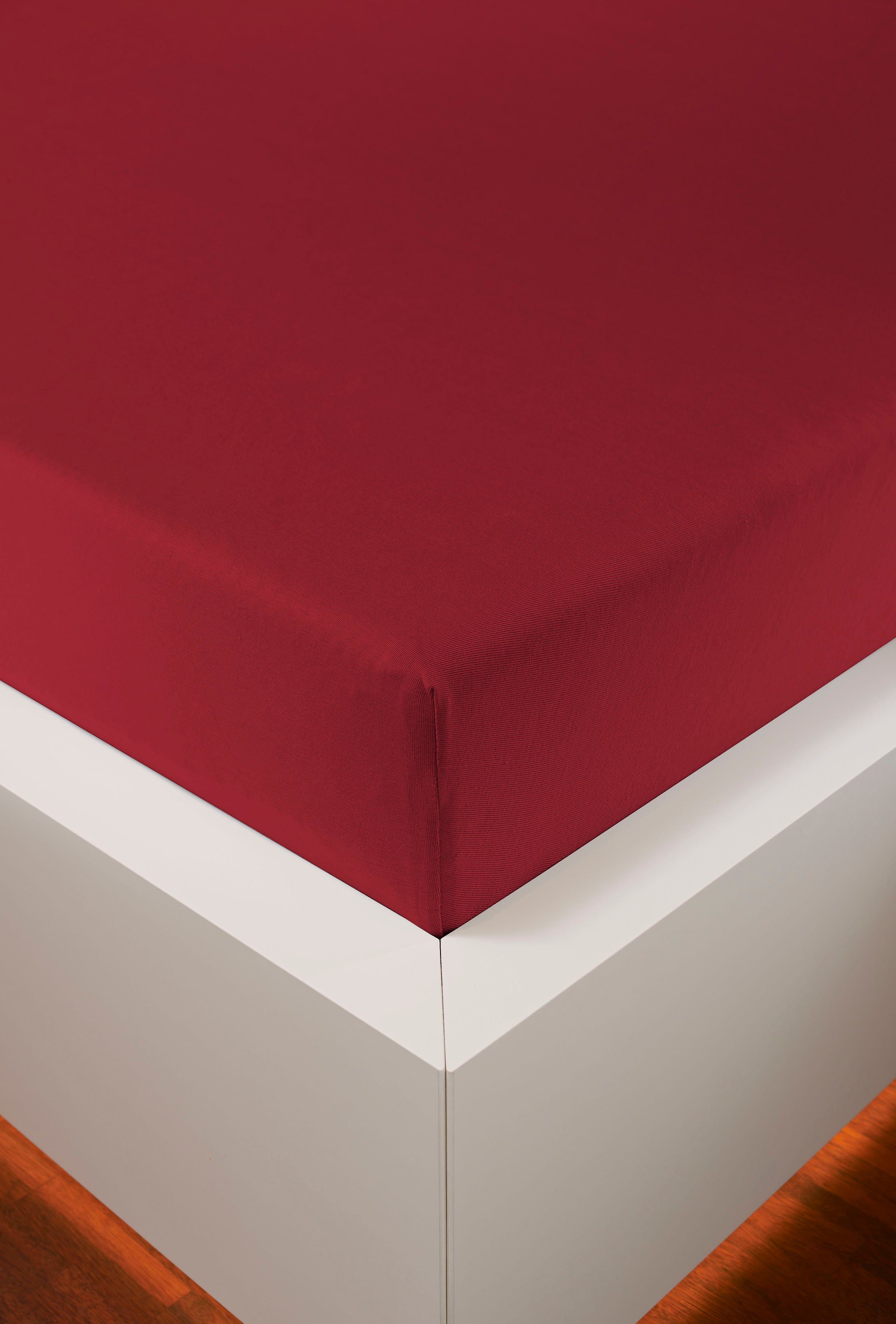 bellana Hoeslaken Mako-jersey exclusief in mt. 90x200, 140x200 of 180x200 cm van katoen, voor matrassen tot 25 cm hoogte, laken, hoeslaken (1 stuk)