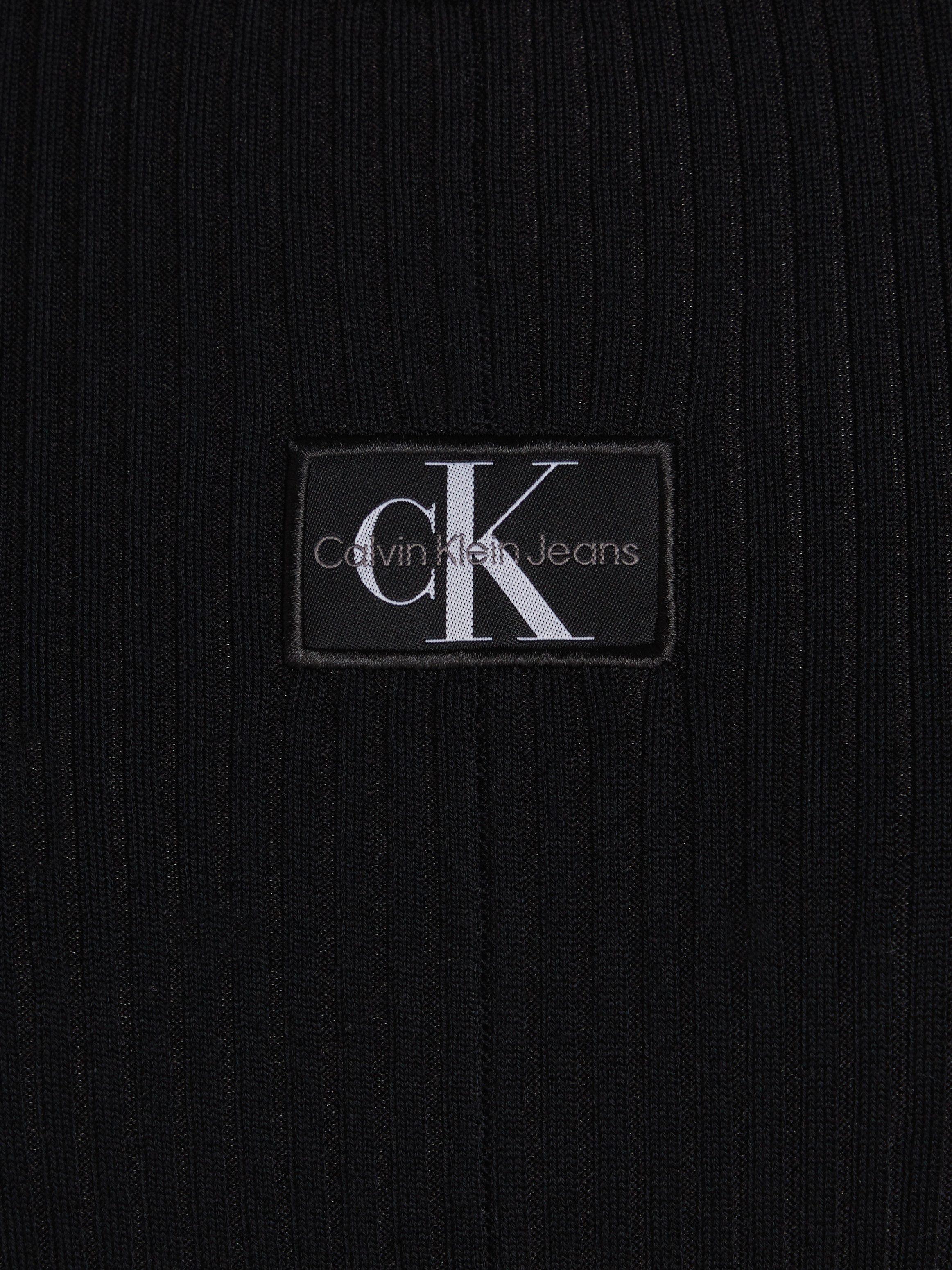 Calvin Klein Sweatjurk WOVEN LABEL SS SWEATER DRESS