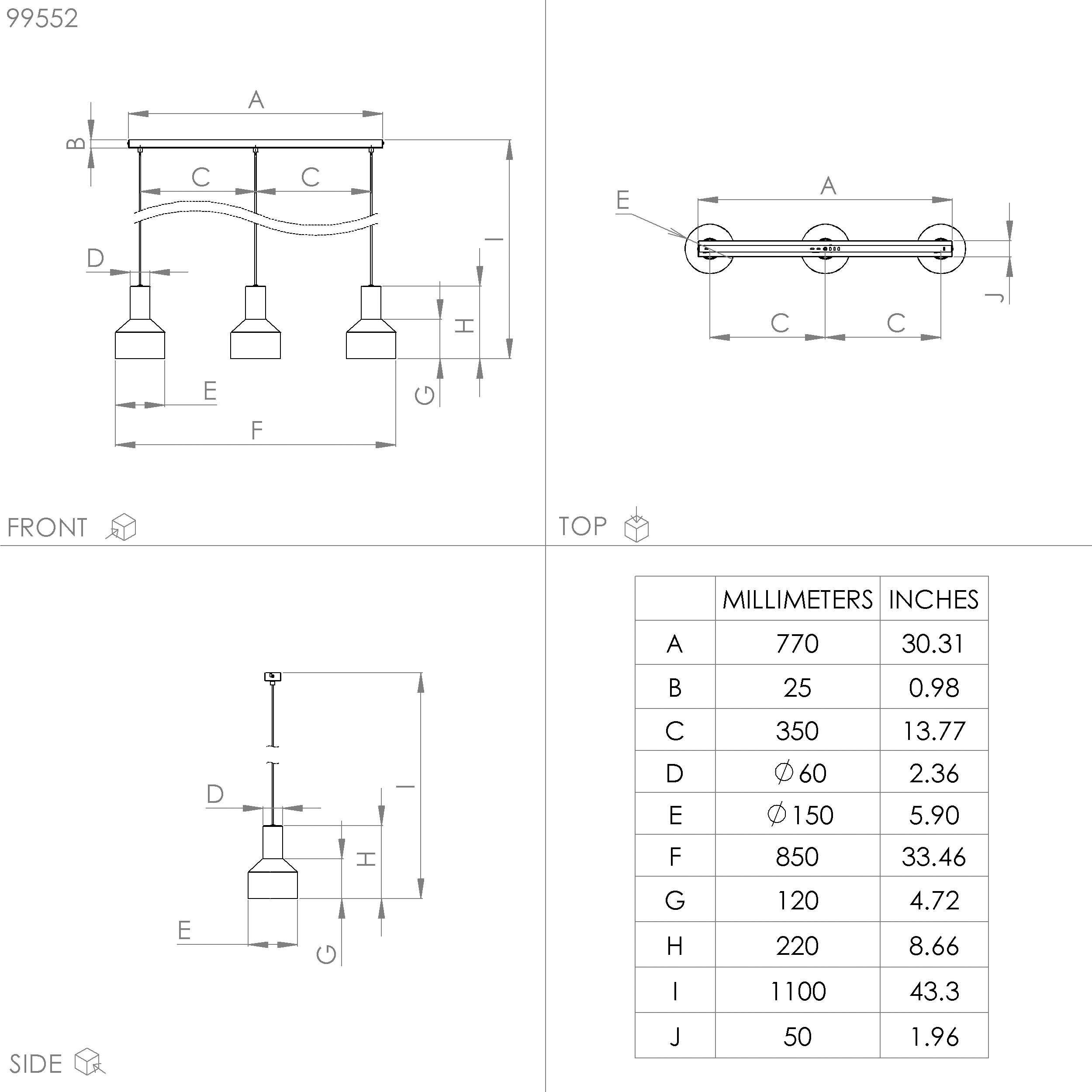 EGLO Hanglamp CASIBARE Hanglamp in zwart van staal - excl. E27 - 40W (1 stuk)