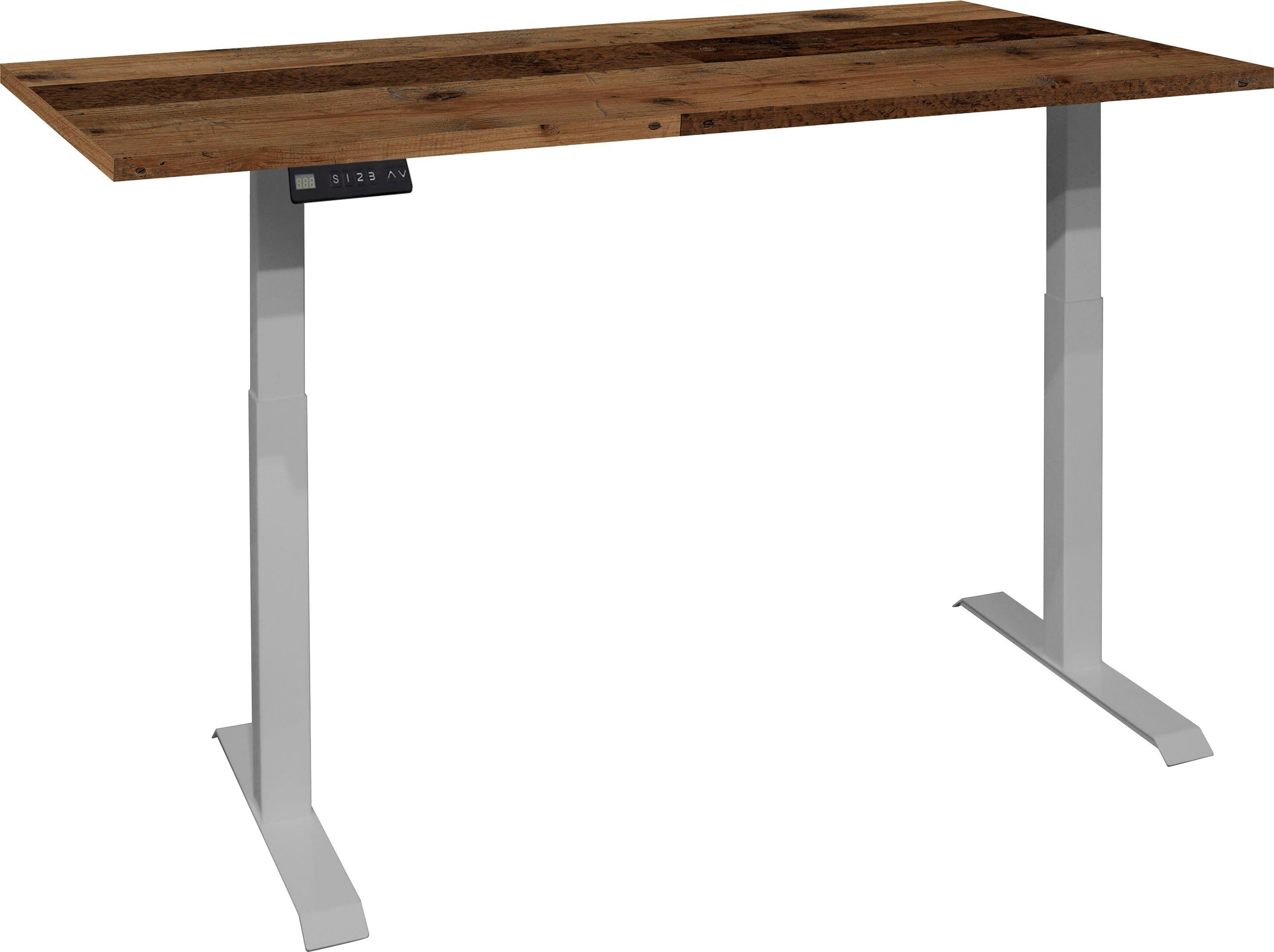 Mäusbacher Bureau Big System Office Breedte 160 cm, elektrisch in hoogte verstelbaar bureaus bruin