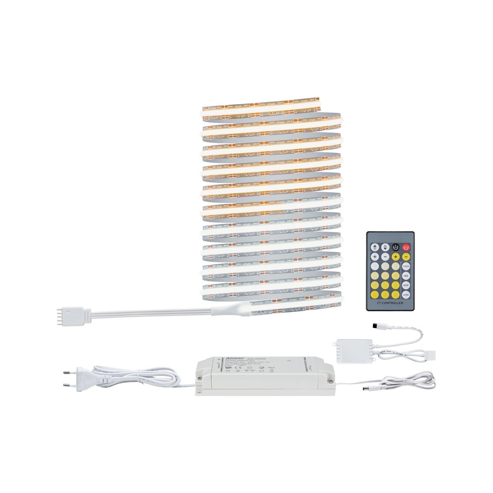 Paulmann Led-strepen MaxLED 1000 Basis Set 3m 25,5W 230/24V zilverkleur kunststof