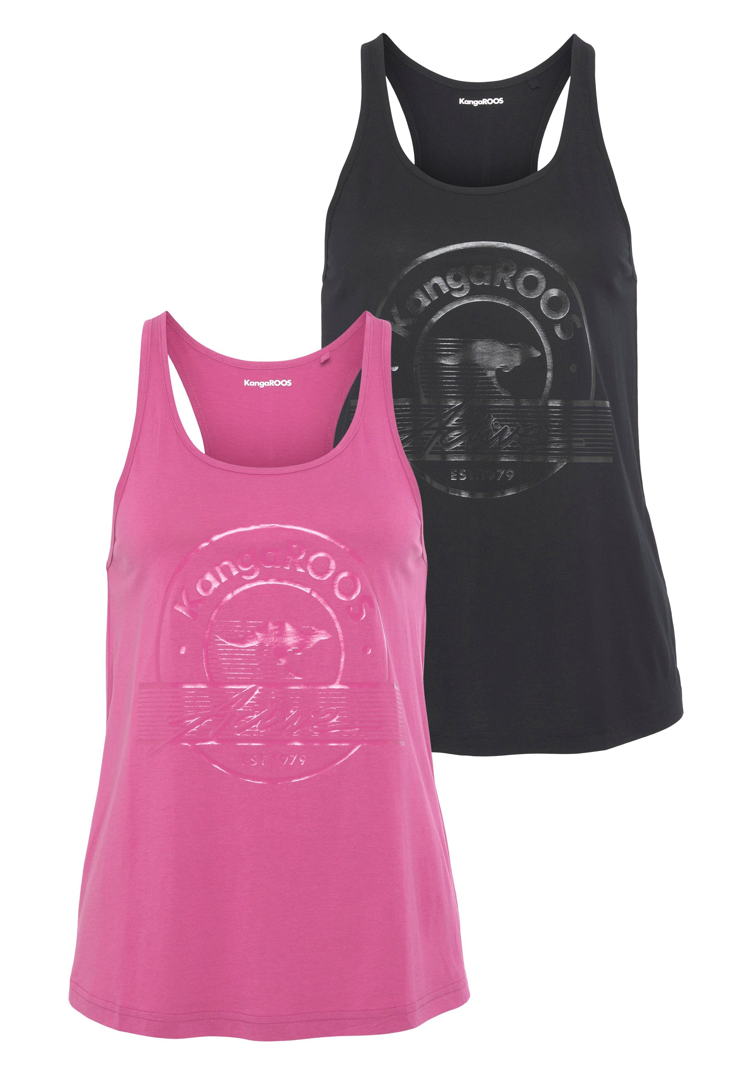KangaROOS Sporttop (2-delig) dames tops maat 34 zwart