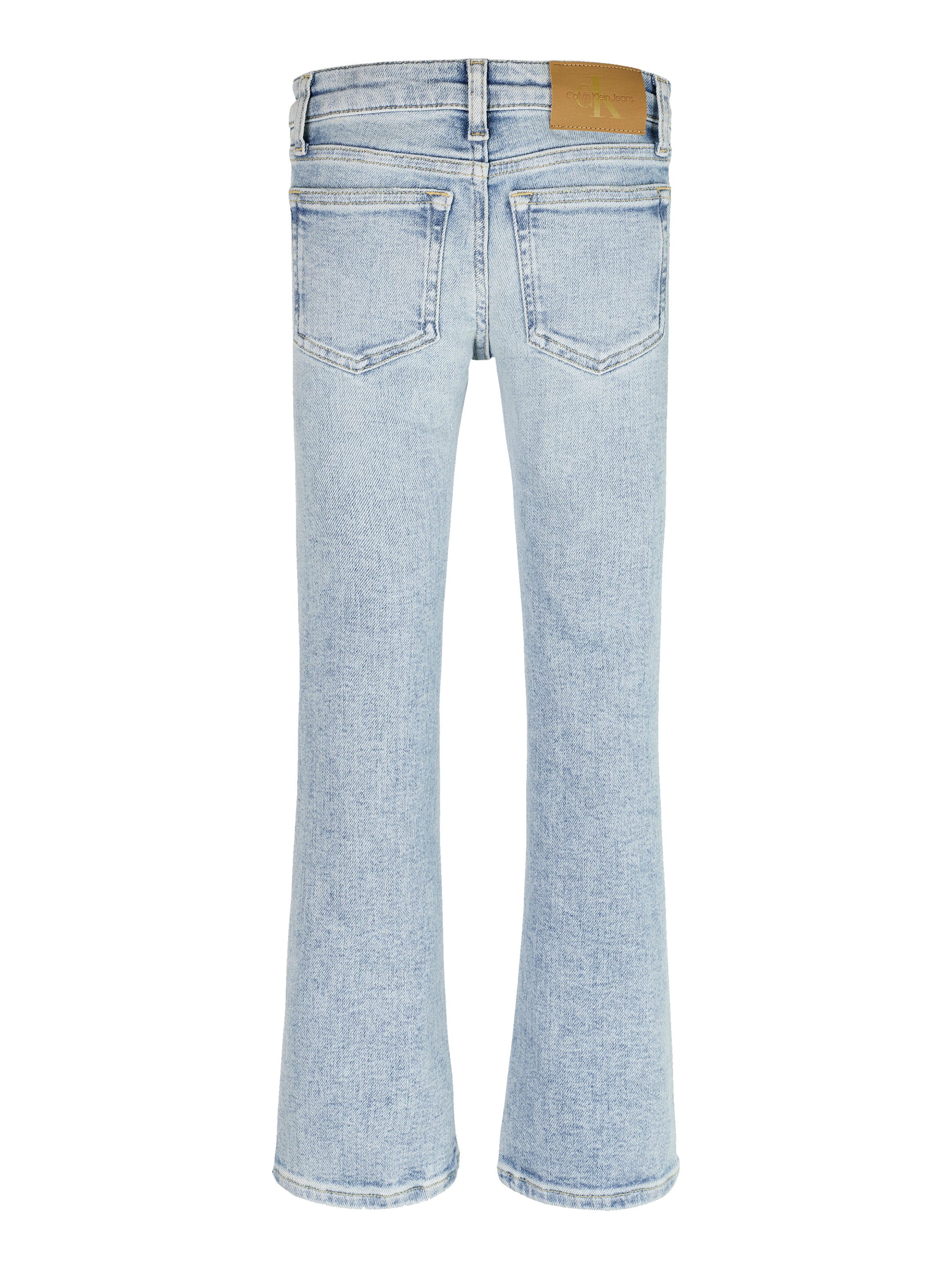 Calvin Klein Bootcut jeans MR FLARE LIGHT BLUE VISUAL DENIM voor kinderen tot 16 jaar met logopatch