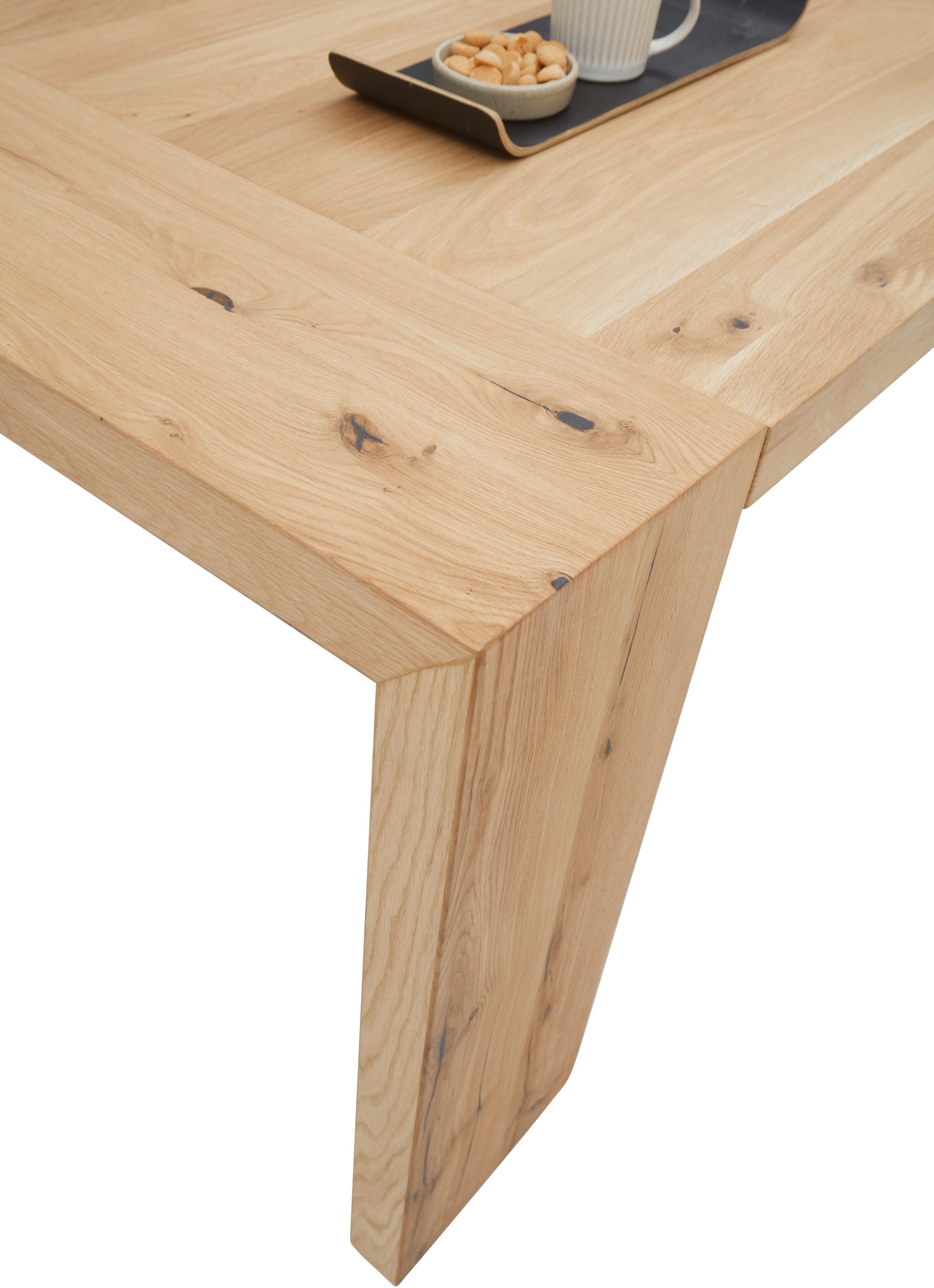 Stolkom Eettafel Anno eettafel eik massief hout geolied, FSC, BxHxD 200x76x100 cm Massief eiken geolied, FSC®-gecertificeerd, oppervlaktebelasting tot 90 kg