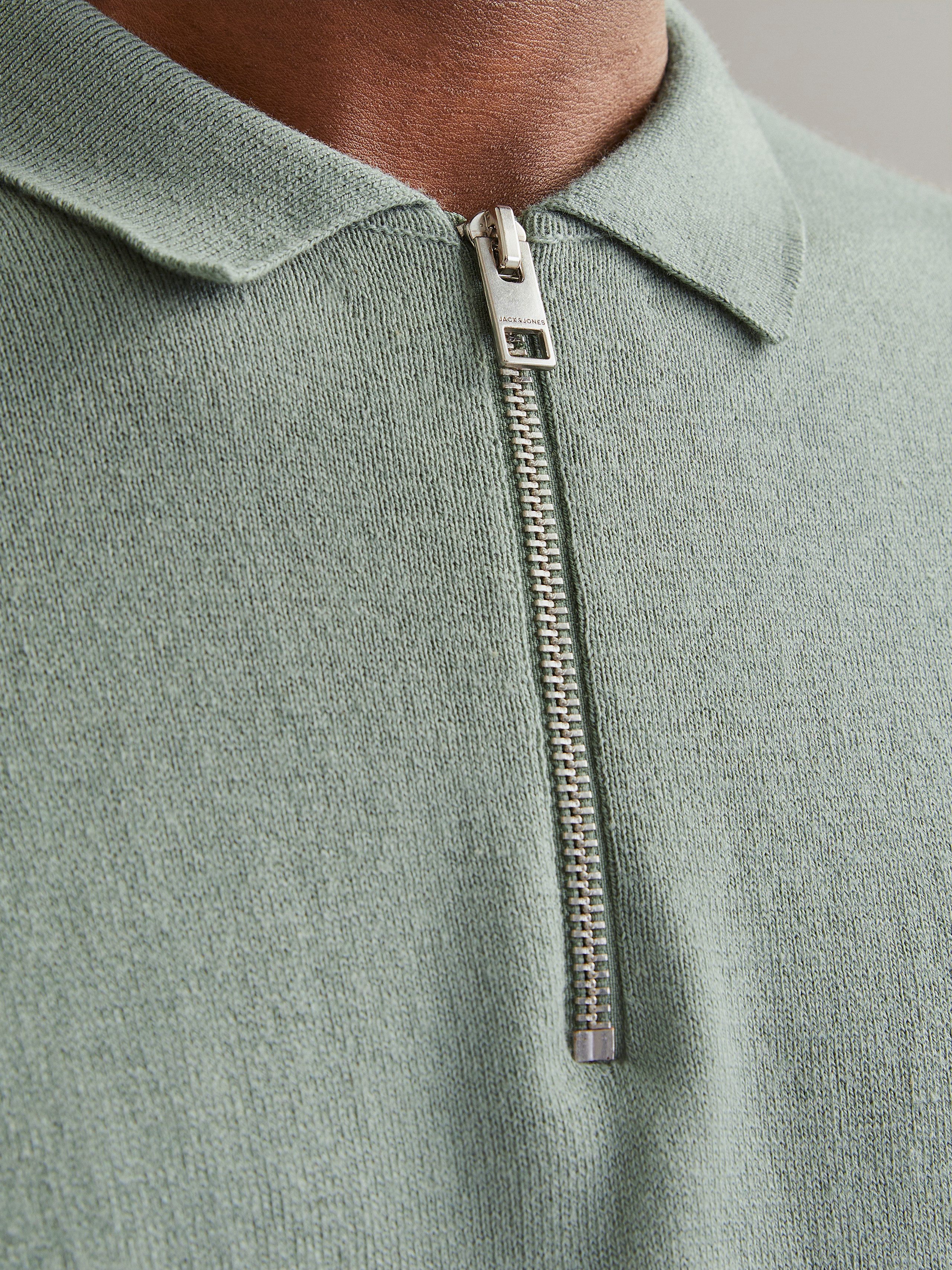 Jack & Jones Trui met polokraag JJEEMIL KNIT POLO HALF ZIP LS NOOS