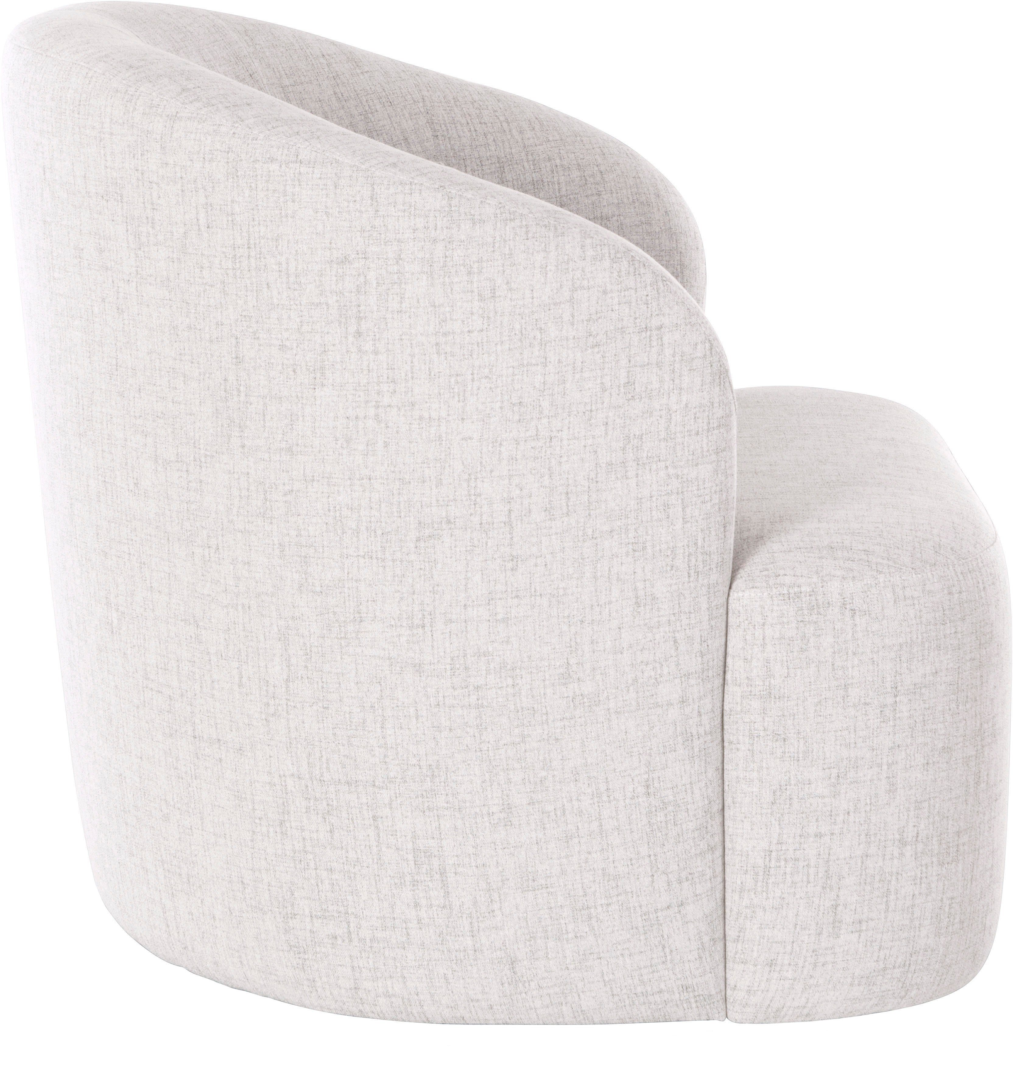 LeGer Home by Lena Gercke Draaibare fauteuil Dilara Stoel afgeronde rugleuning en front, in 3 stofkwaliteiten