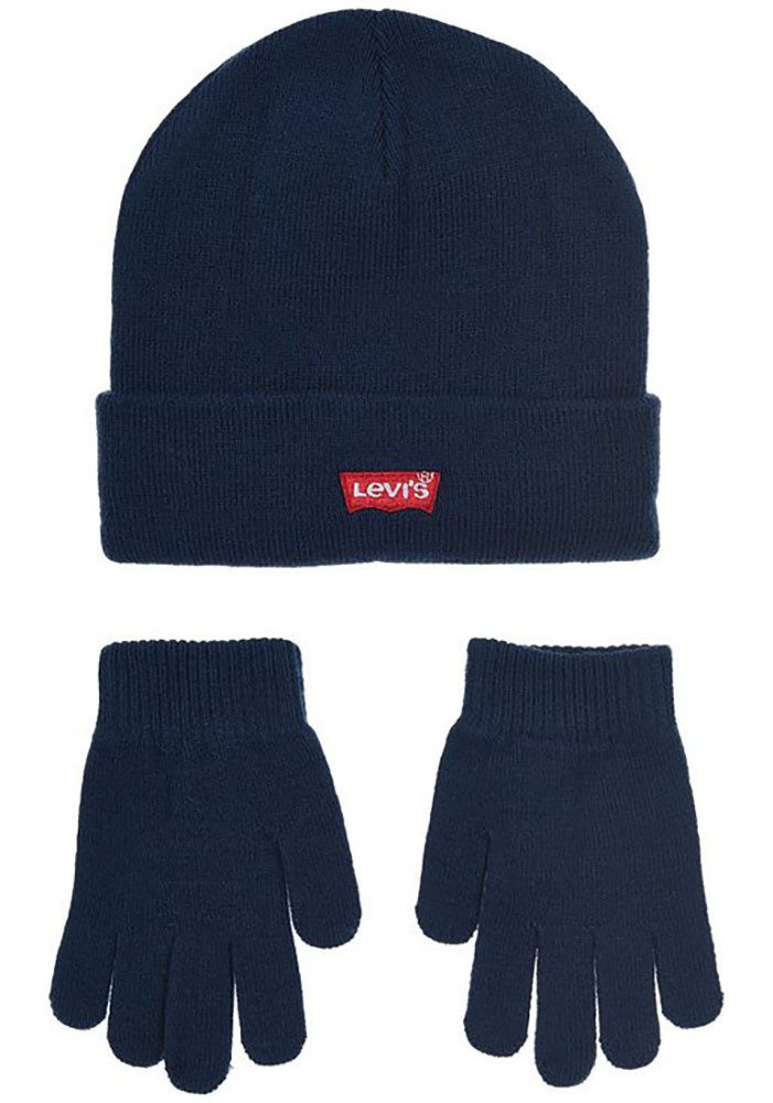 Levi's Kidswear Gebreide muts CORE BATWING BEANIE GLOVES (set 2 stuks)