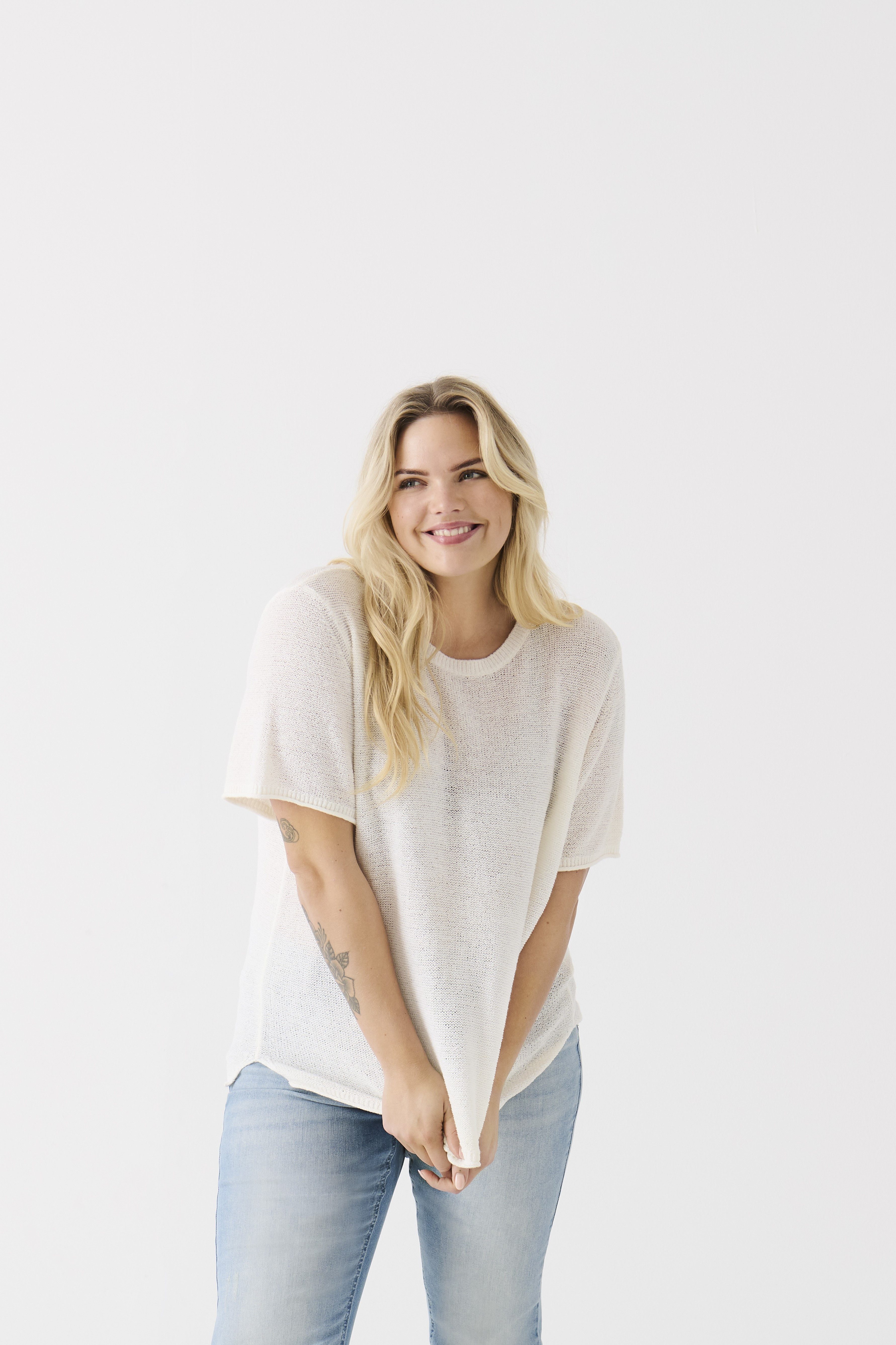 ONLY CARMAKOMA Trui met korte mouwen CARSUNNY S/S PULLOVER KNT NOOS