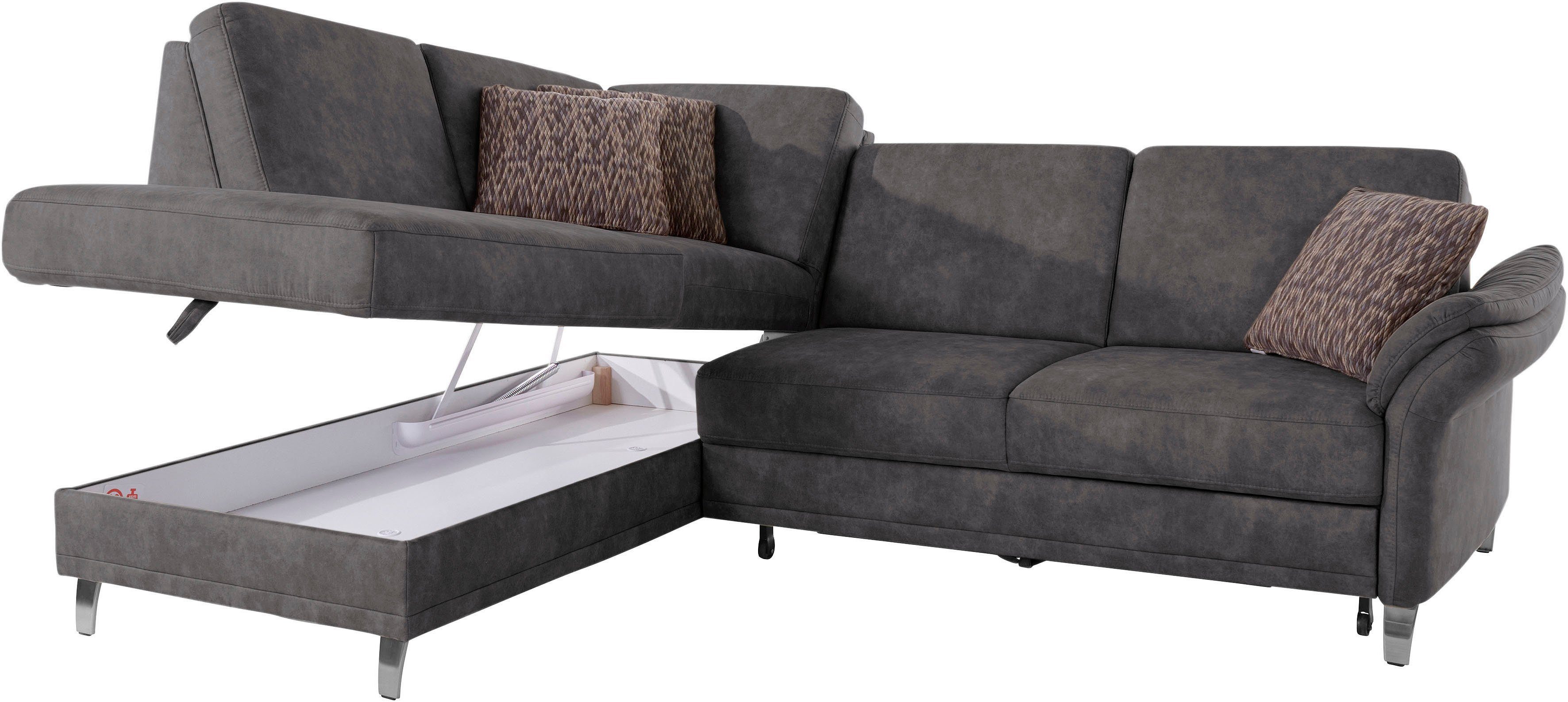 sit&more Hoekbank Clio L-vorm naar keuze met slaapfunctie en bedkist, met binnenvering