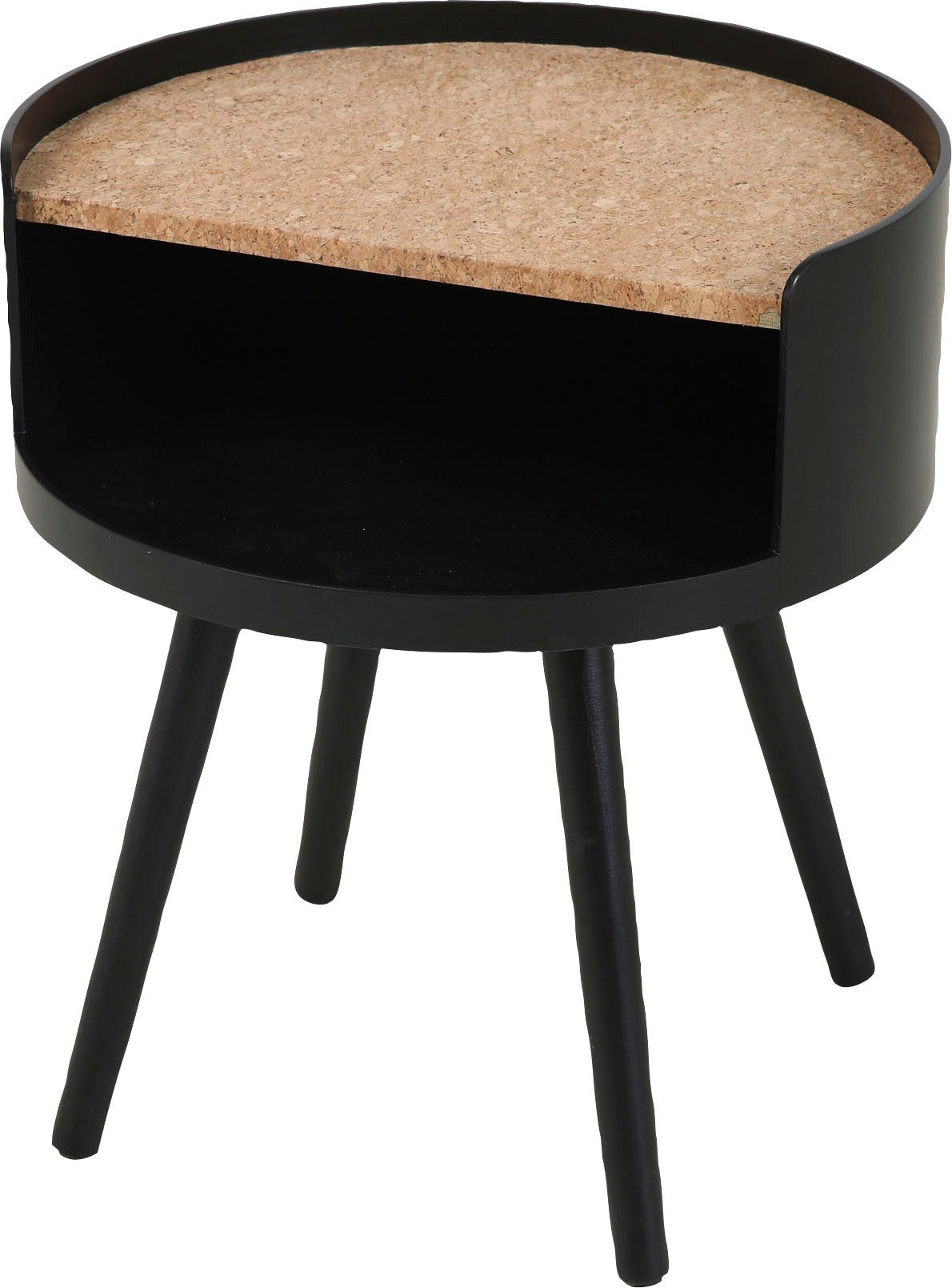 Home affaire Bijzettafel met bergruimte en planchet van kurk